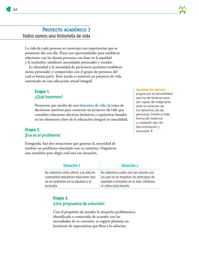 Página 265 de Colección Nanahuatzin. Nuestro libro de Proyectos. Tomo I. Libro de Educación Telesecundaria Grado 3° Ciclo Escolar 2025 - 2026