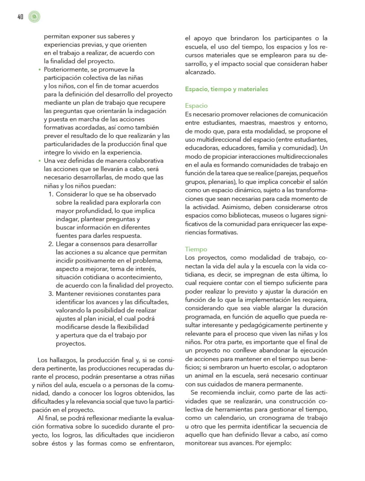 Página 41 de Modalidades de trabajo para la acción transformadora y el codiseño Libro de Educación Preescolar Grado 1°, 2°, 3° Ciclo Escolar 2025 - 2026