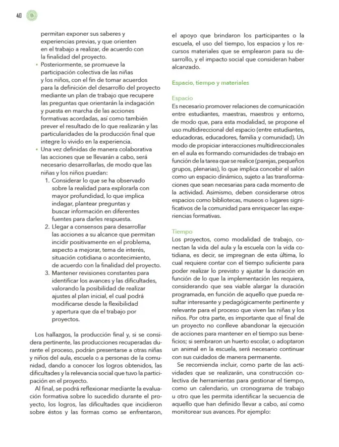 Página 41 de Modalidades de trabajo para la acción transformadora y el codiseño Libro de Educación Preescolar Grado 1°, 2°, 3° Ciclo Escolar 2025 - 2026