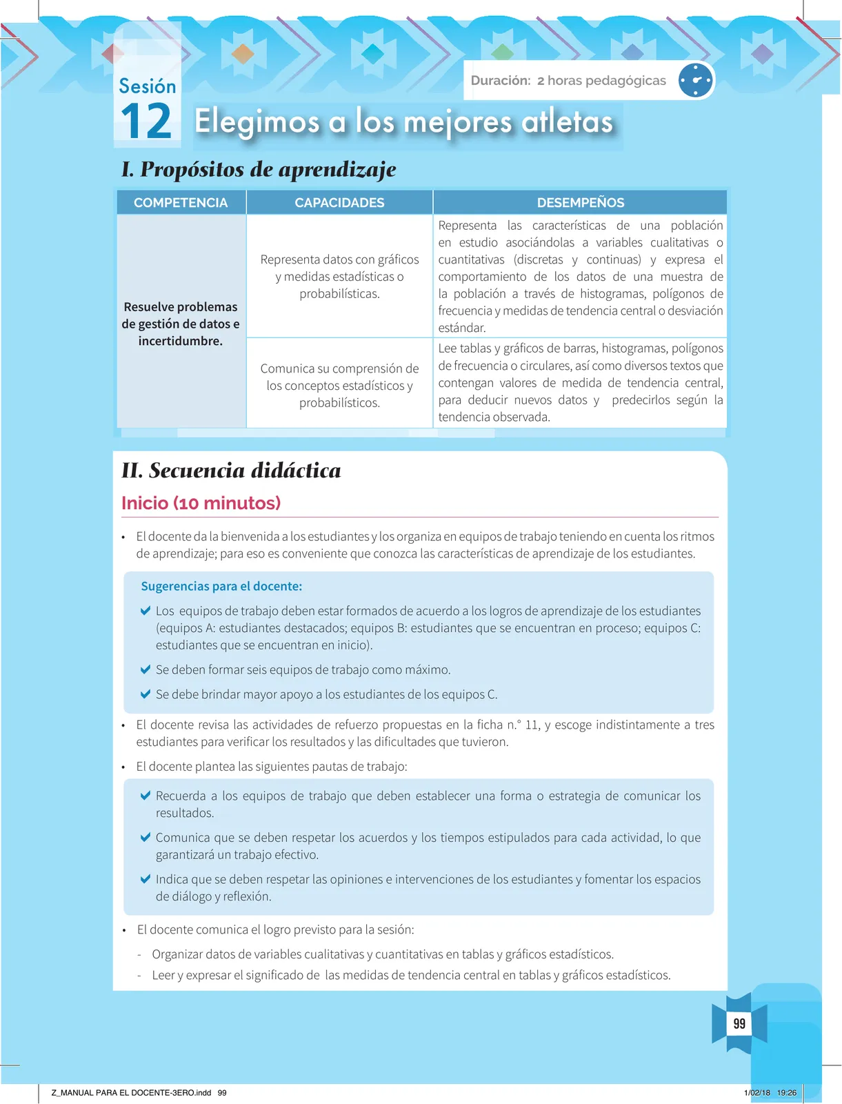 Página 101 de Resolvamos problemas 3 : manual para el docente 2018 · 2018