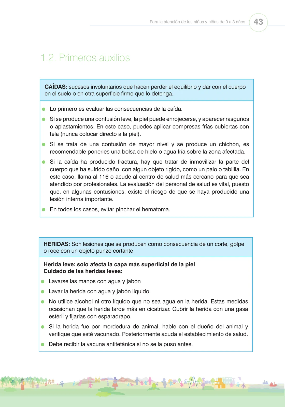 Página 45 de Orientaciones para el funcionamiento de las cunas y cunas jardín que brindan el servicio de educación y cuidado diurno con atención integral para niñas y niños de 12 a 36 meses : guía del servicio y protocolos · 2024