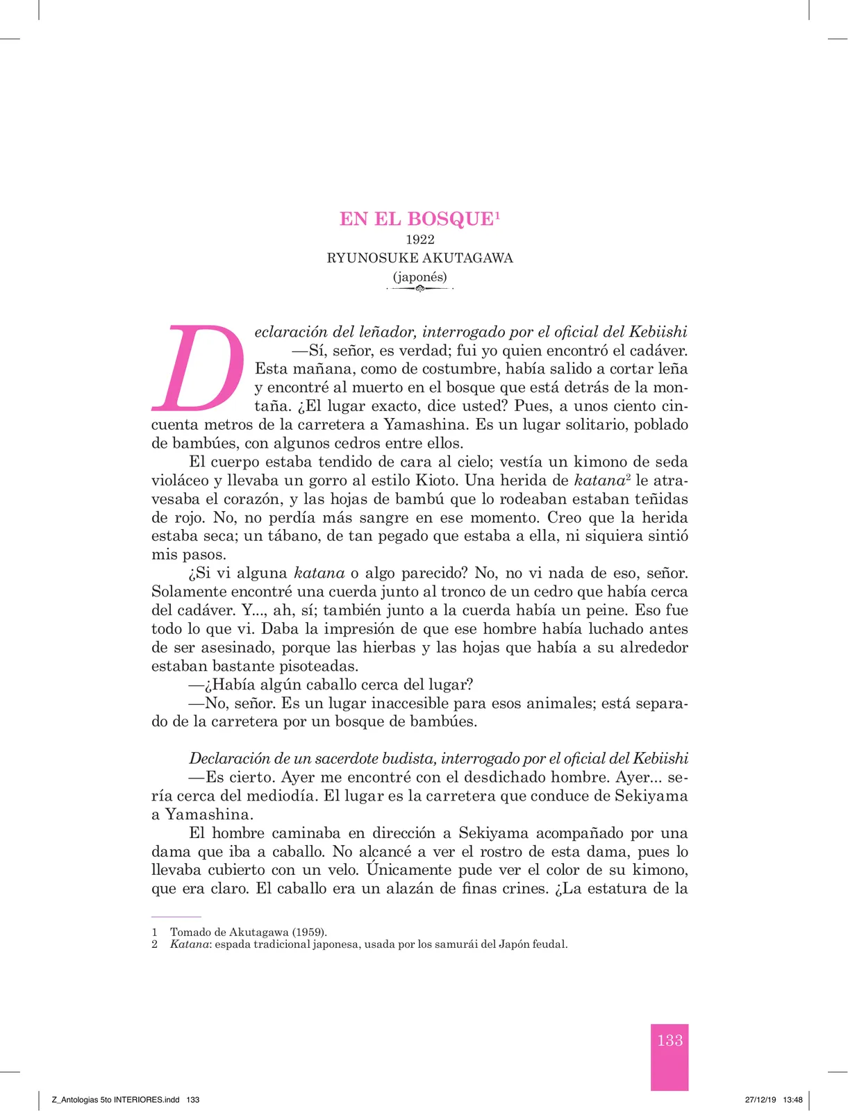 Página 135 de Antología literaria 5 · 2019