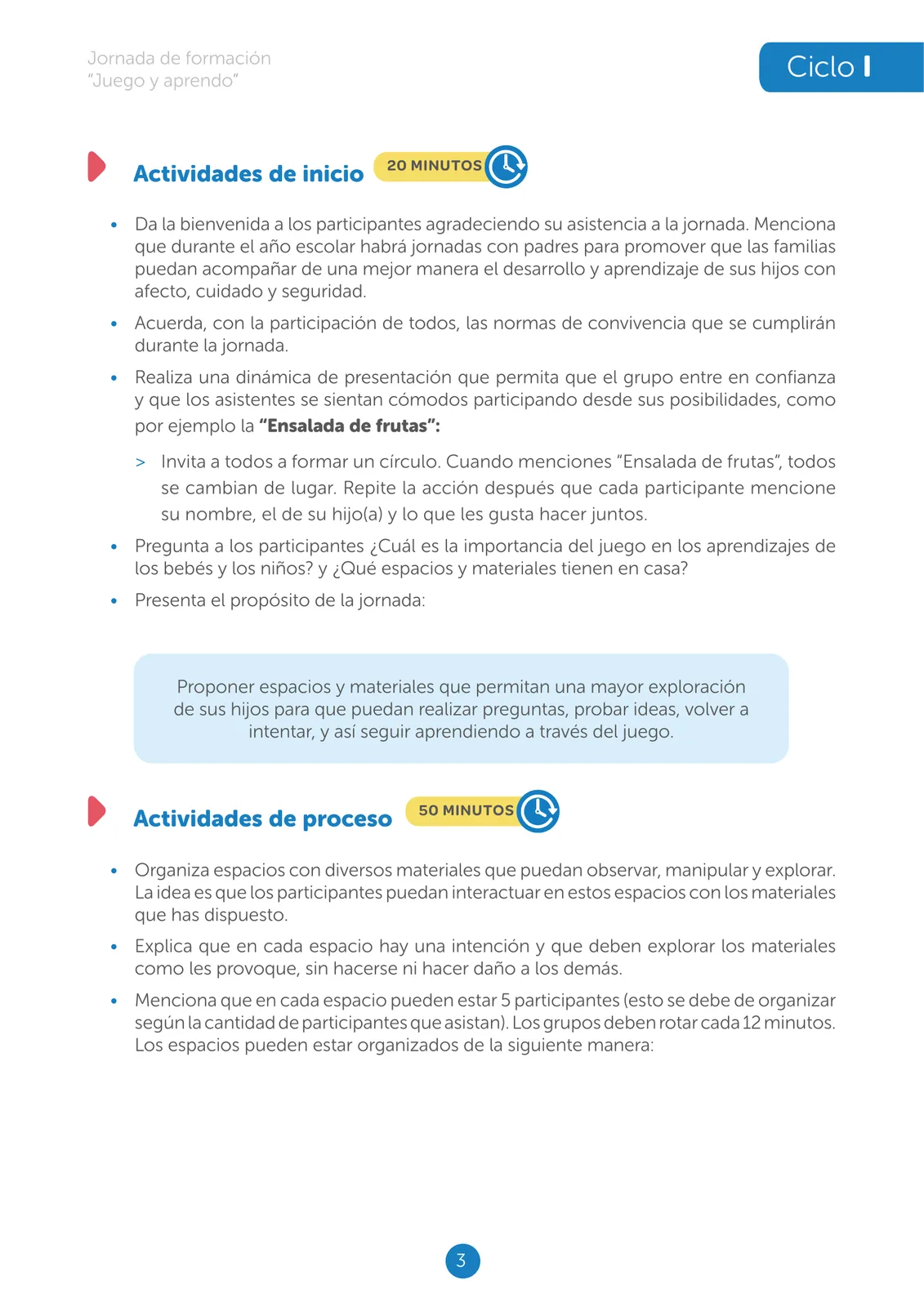 Miniatura página 3 de Jornada de formación “Juego y aprendo” : ciclo I · 2025
