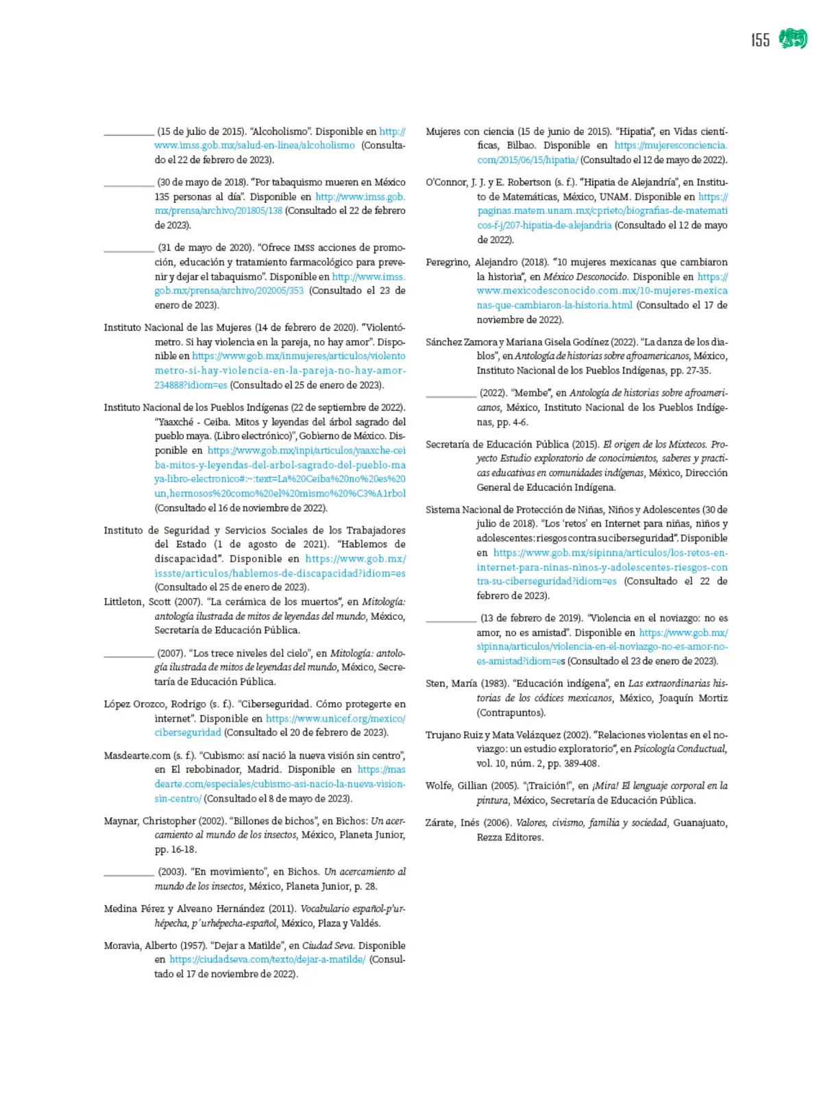 Página 156 de Colección Nanahuatzin. Múltiples lenguajes. Libro de Educación Telesecundaria Grado 3° Ciclo Escolar 2025 - 2026