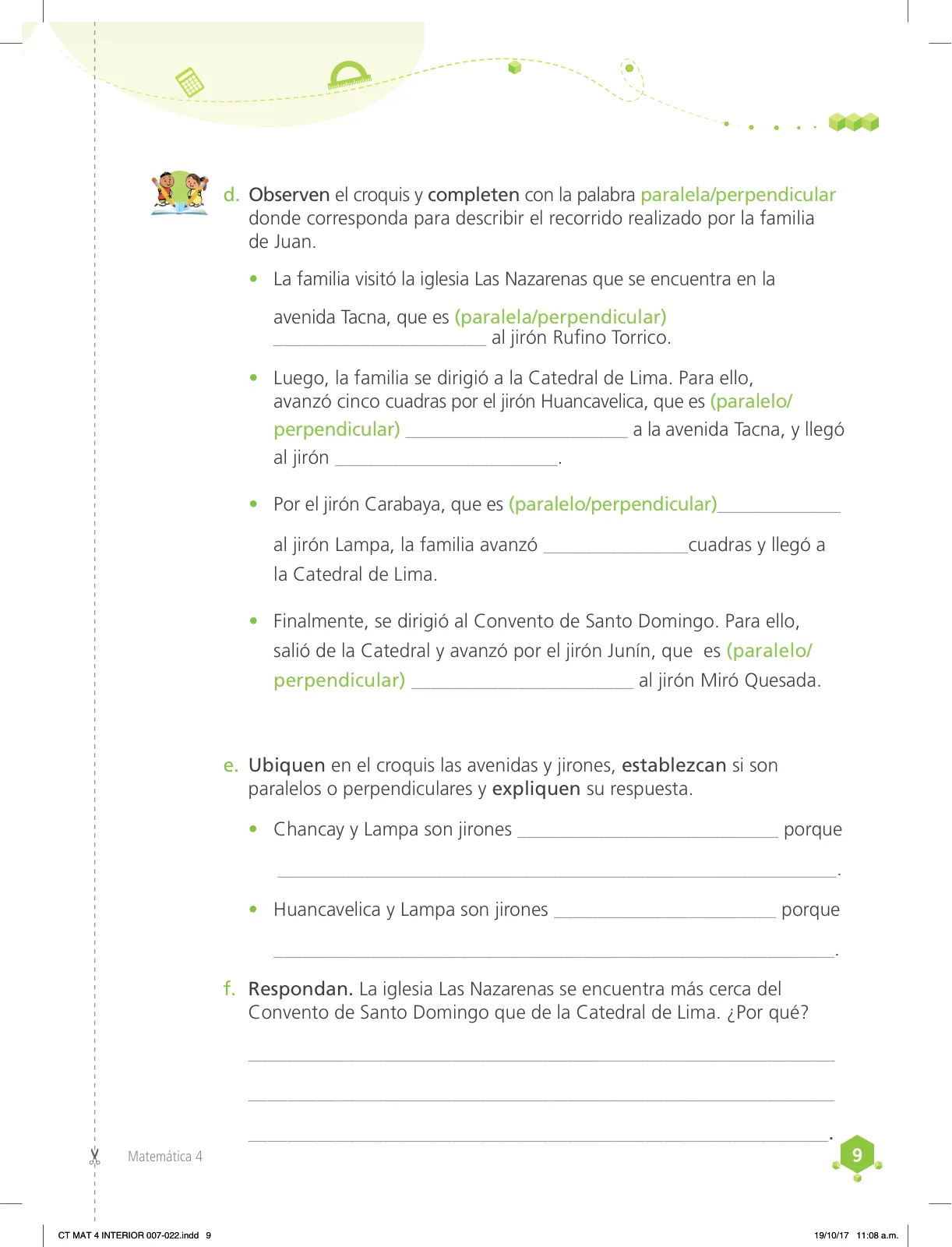 Miniatura página 9 de Matemática 4 : cuaderno de trabajo para cuarto grado de Educación Primaria 2018 · 2018