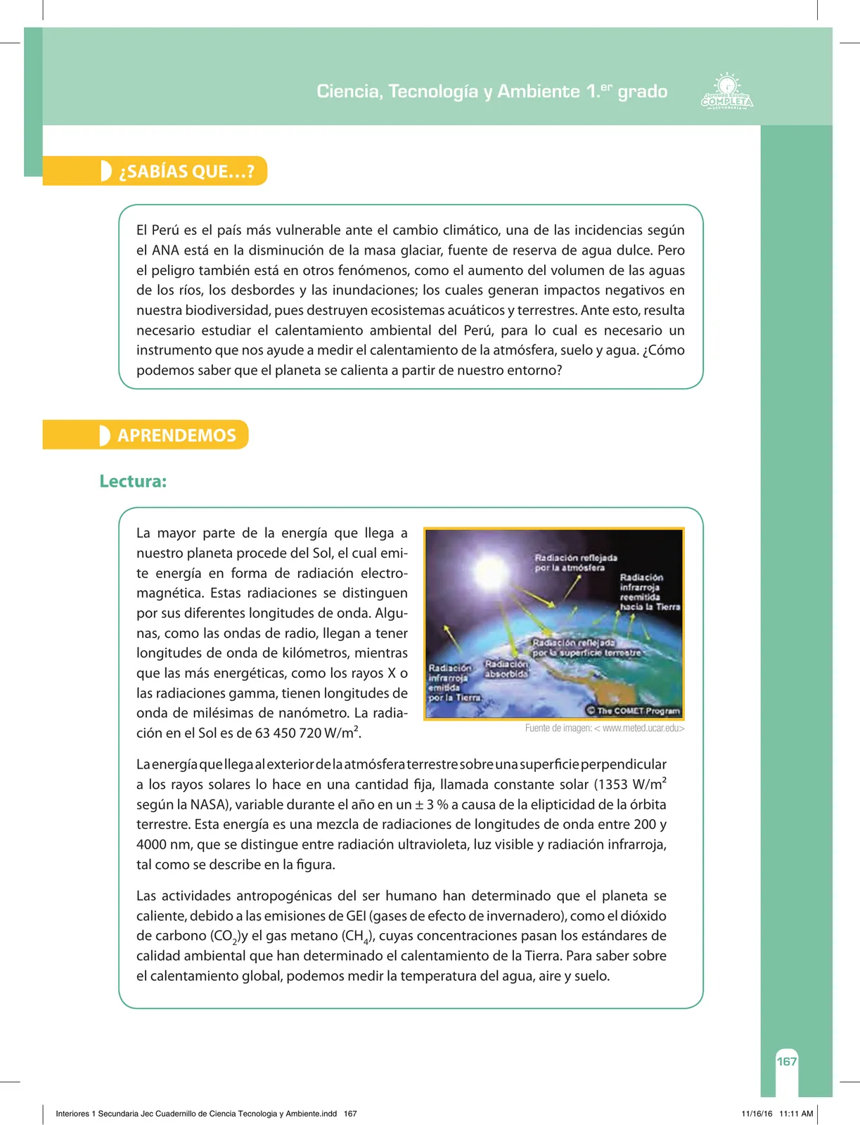Miniatura página 167 de Ciencia, Tecnología y Ambiente 1. Cuaderno de reforzamiento pedagógico - JEC · 2016