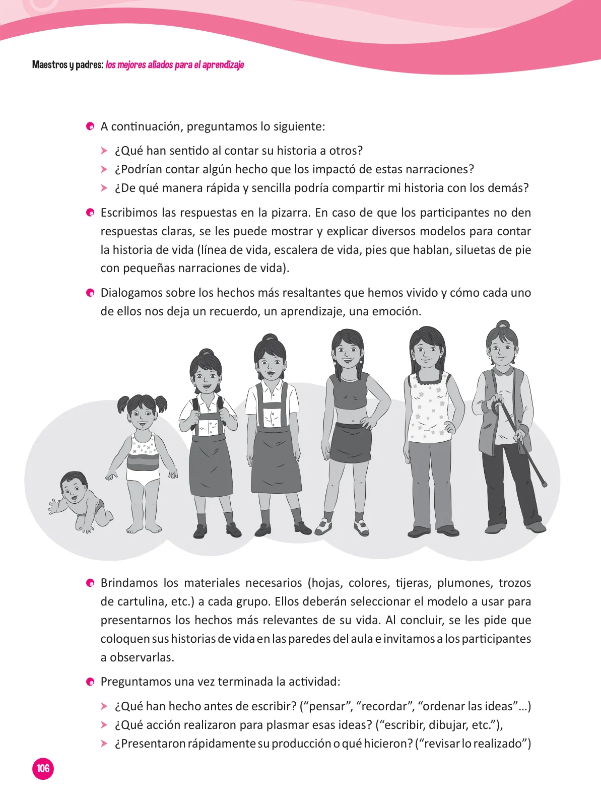Miniatura página 108 de Guía para el trabajo docente con las familias del ciclo III de Primaria · 2016