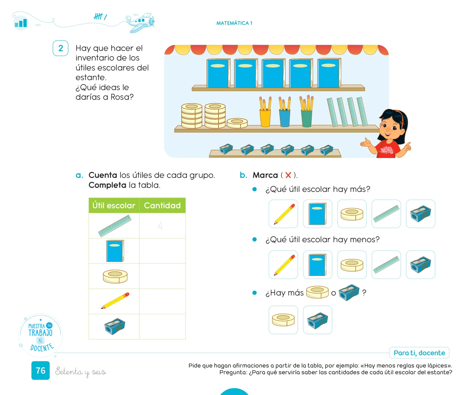 Página 78 de Cuadernillo de Matemática 1. Primer grado de Primaria · 2024