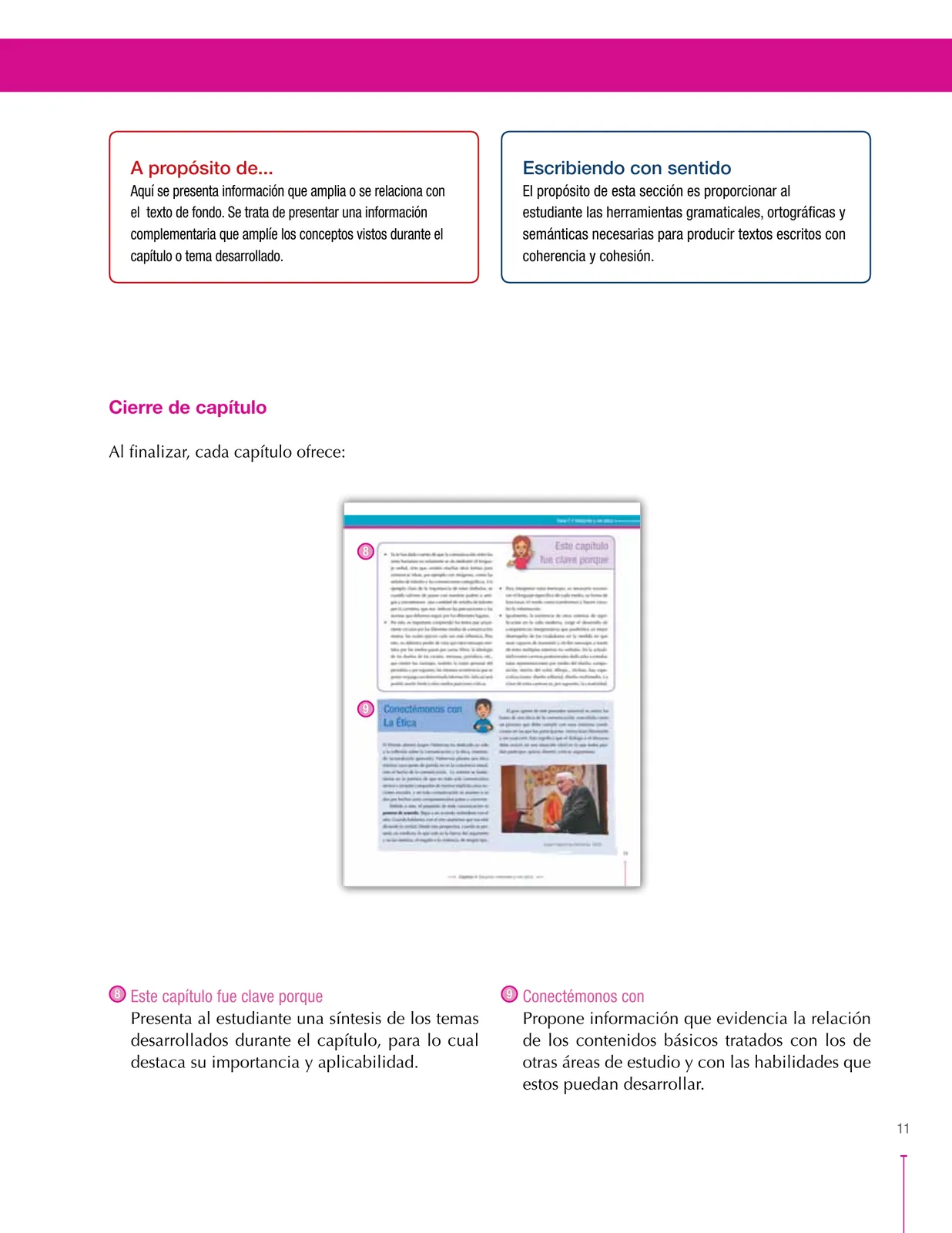 Miniatura página 11 de Lenguaje 8° · Secundaria Activa