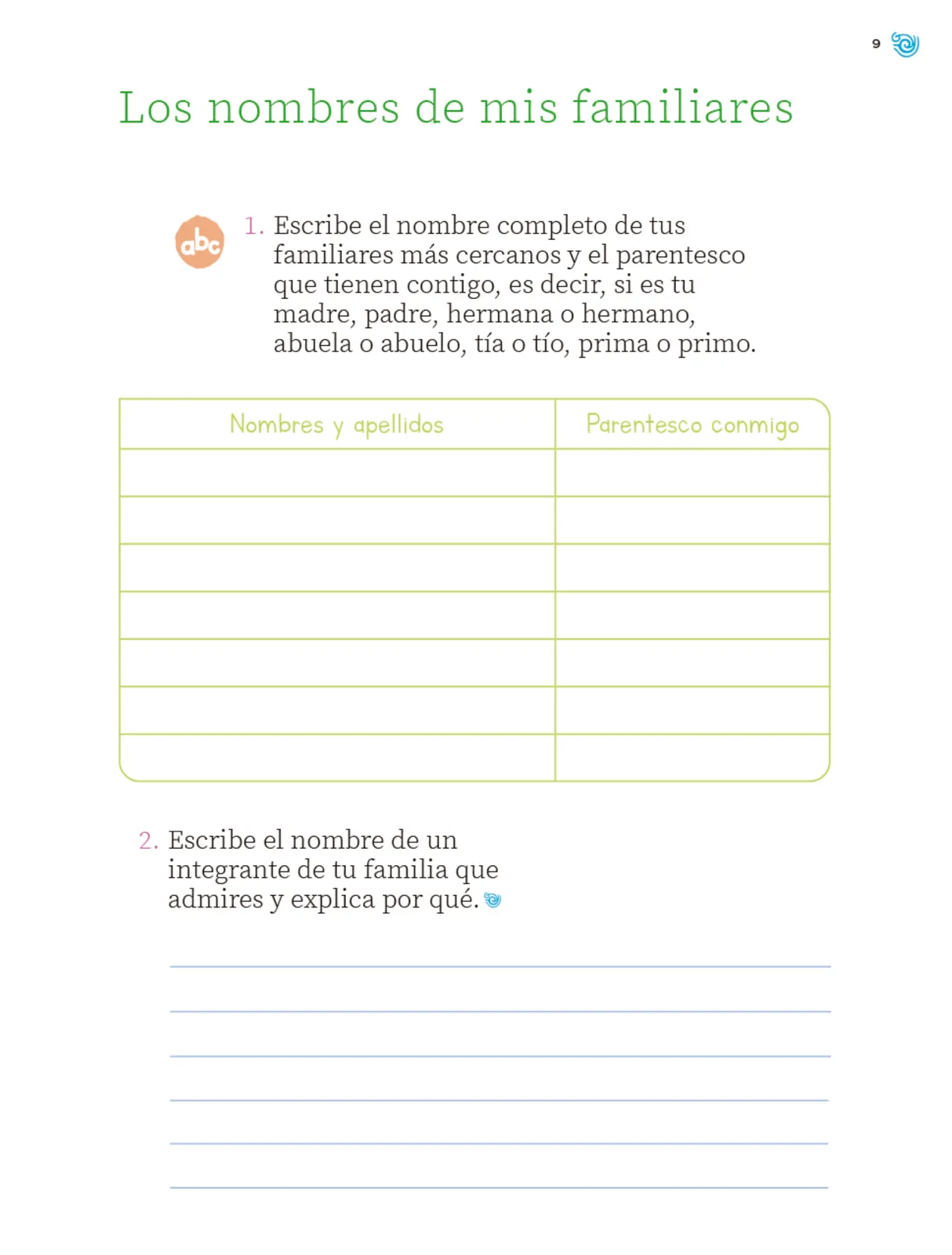Miniatura página 10 de Múltiples lenguajes. Trazos y palabras.   Libro de Educación Primaria Grado 2°  Ciclo Escolar 2025 - 2026