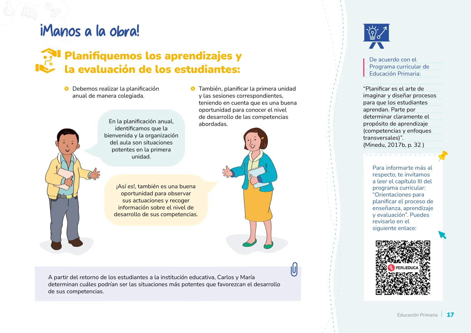 Página 17 de Orientaciones para el inicio del año escolar 2025 : educación primaria · 2025
