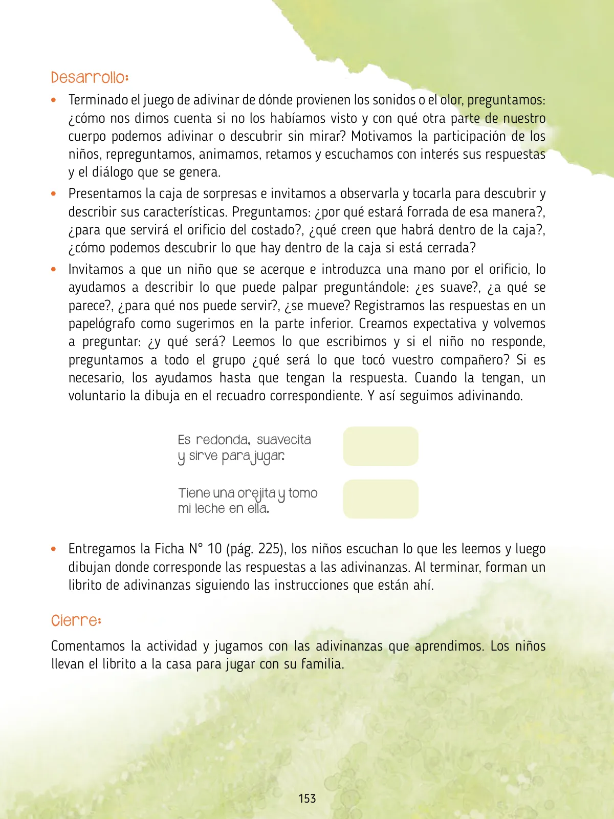 Página 155 de Agenda pedagógica 2017-2018 para docentes de II Ciclo de Instituciones de nivel de Educación Inicial · 2017