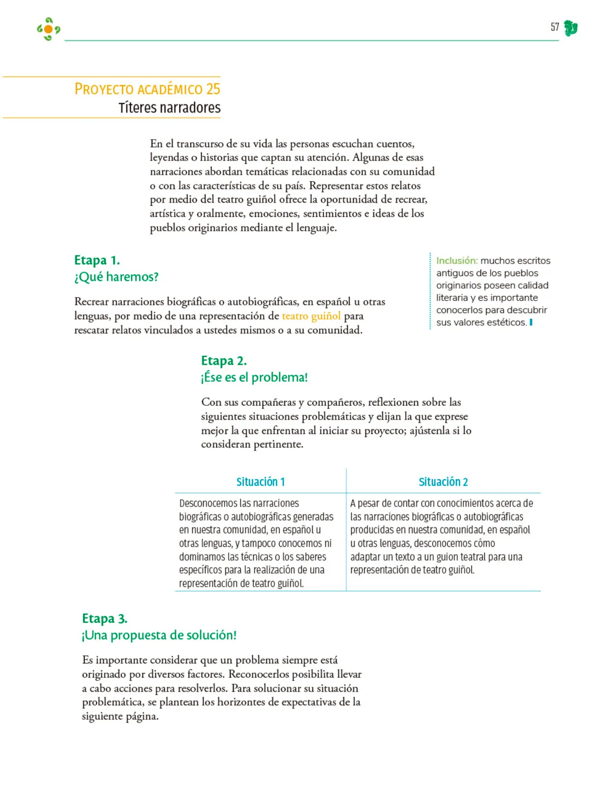 Página 58 de Colección Sk´asolil. Nuestro libro de Proyectos. Tomo II. Libro de Educación Telesecundaria Grado 2° Ciclo Escolar 2025 - 2026