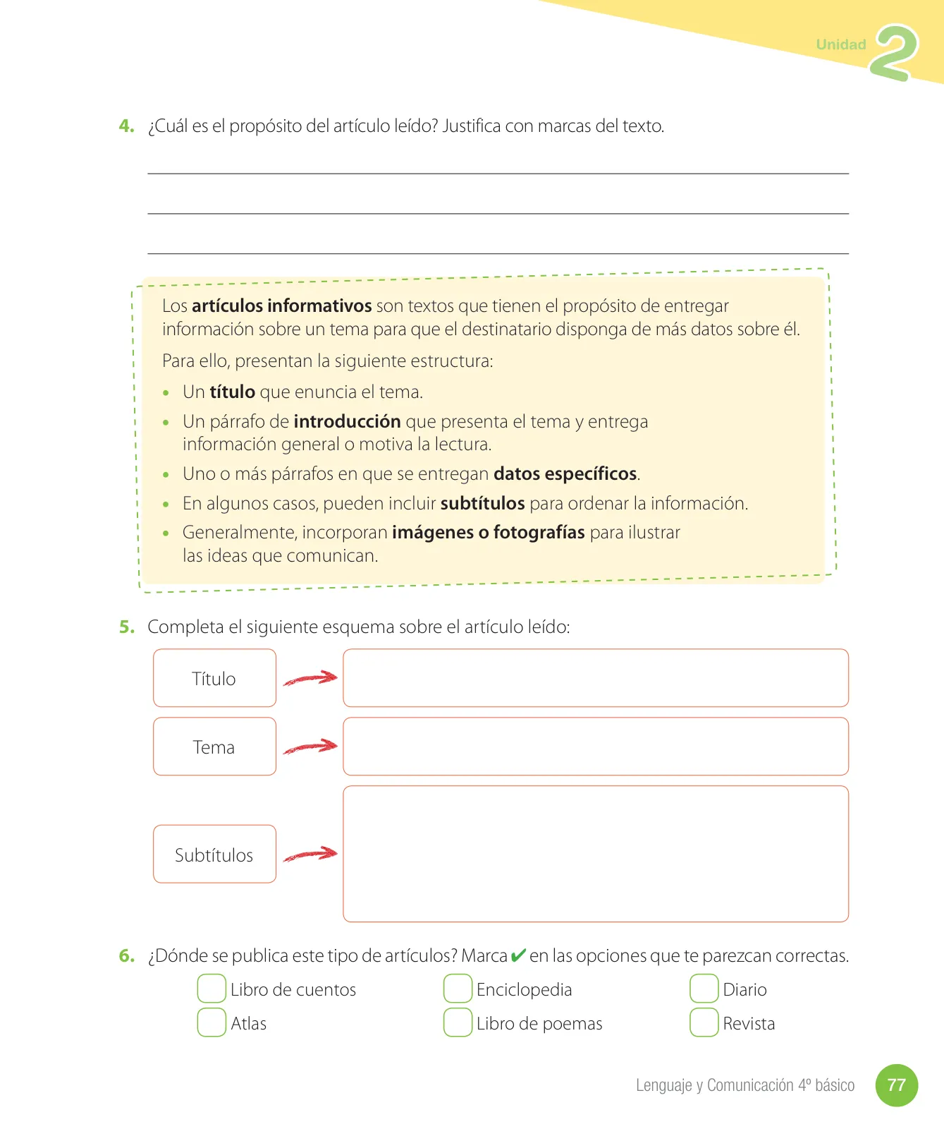 Página 79 de Lenguaje y Comunicación – Cuarto Básico | Texto del Estudiante MINEDUC – Descargar PDF · 2024