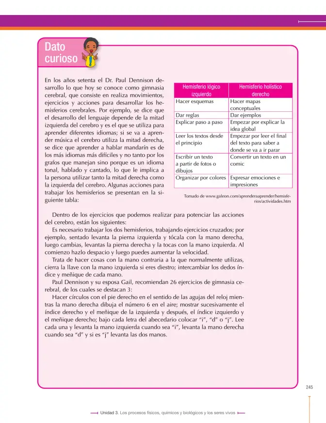 Página 245 de Ciencias Naturales 8° · Secundaria Activa