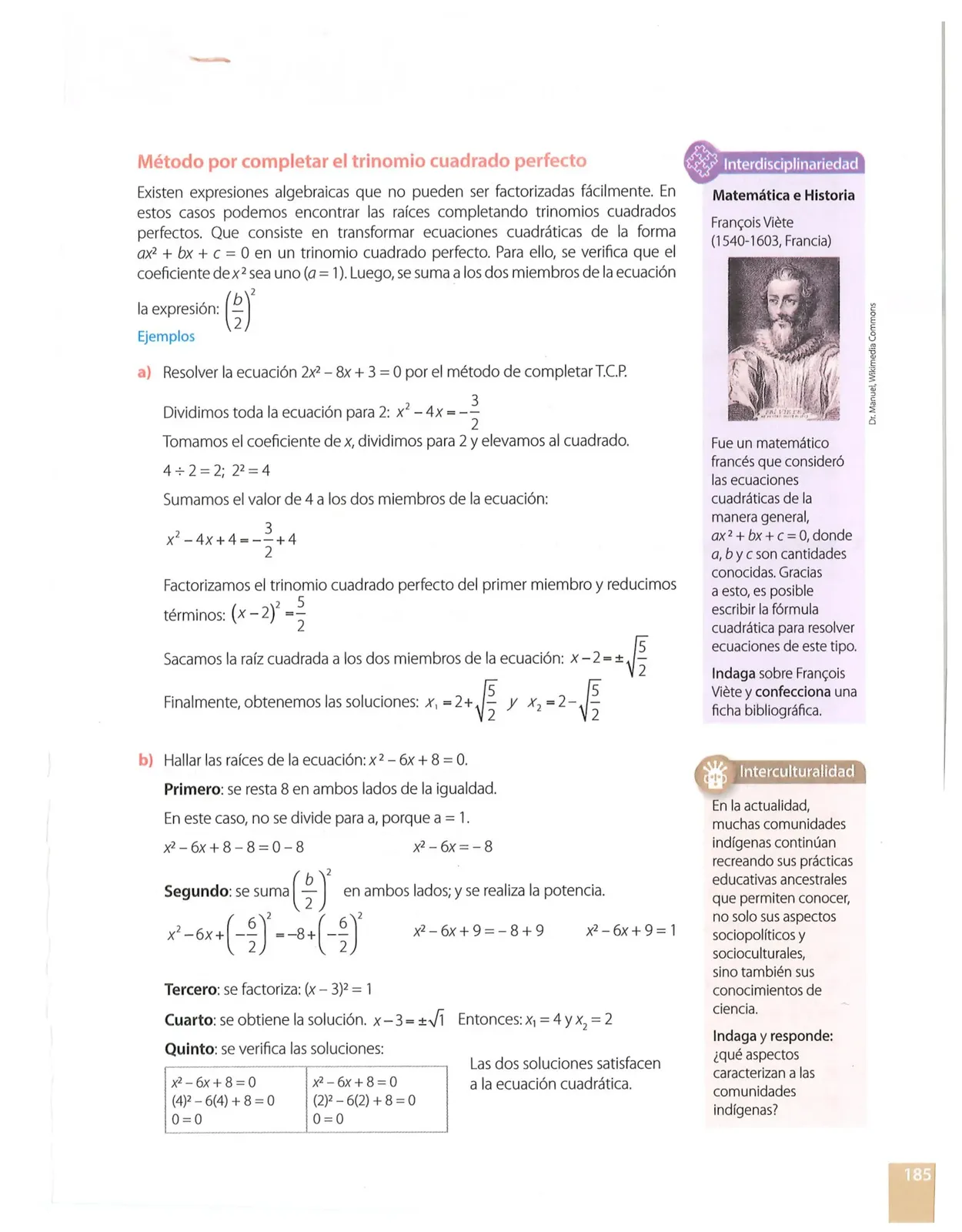 Página 185 de Matematica · 10 EGB · 2025
