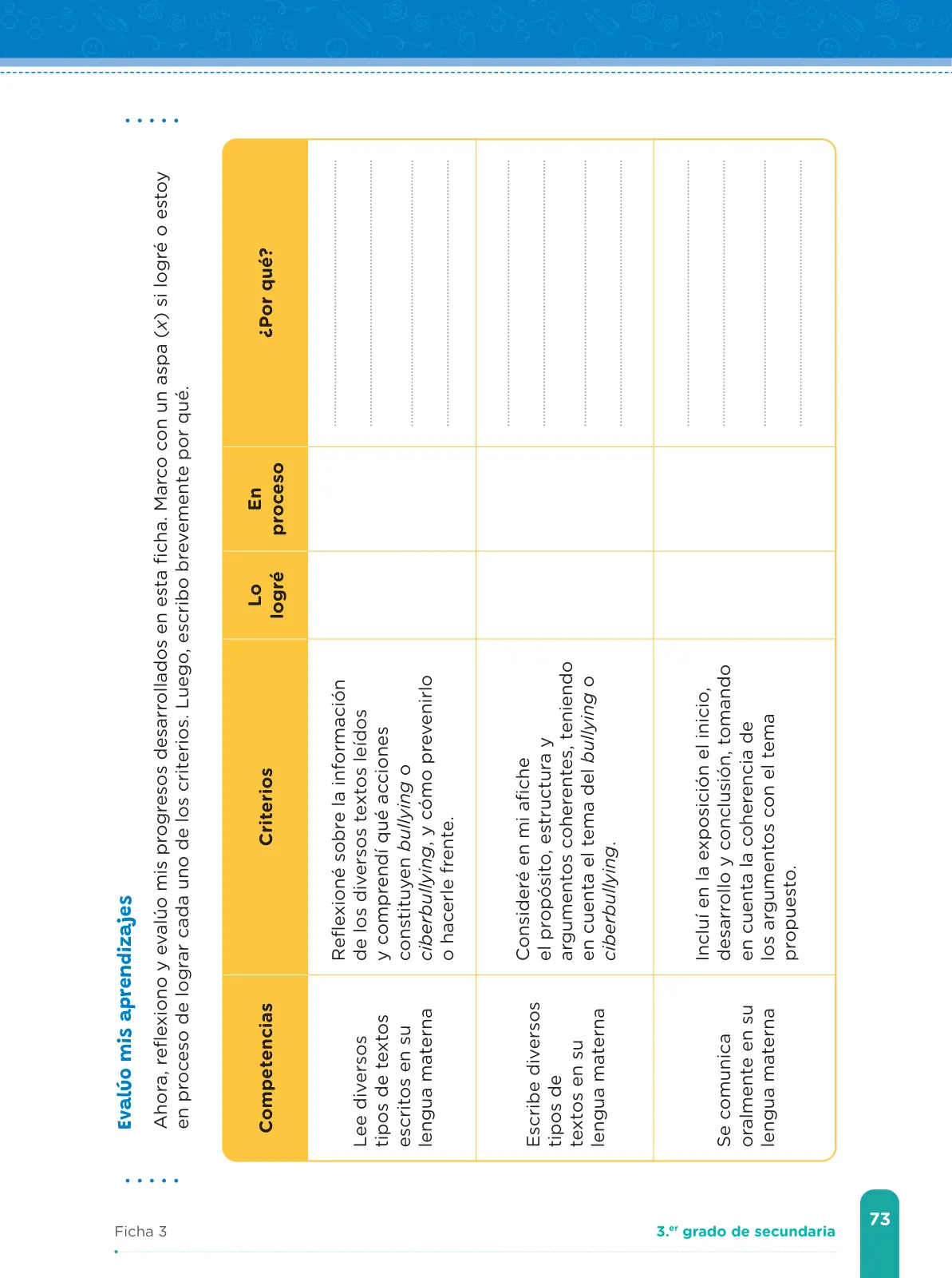Página 75 de Fichas de aprendizaje de Comunicación 3 · 2024