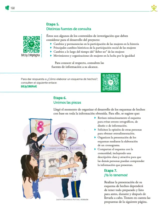 Página 169 de Colección Ximhai. Nuestro libro de Proyectos. Tomo III. Libro de Educación Telesecundaria Grado 1° Ciclo Escolar 2025 - 2026