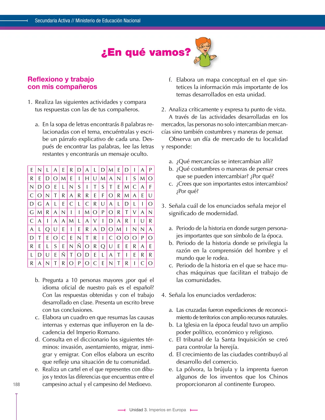 Página 188 de Ciencias Sociales 7° · Secundaria Activa