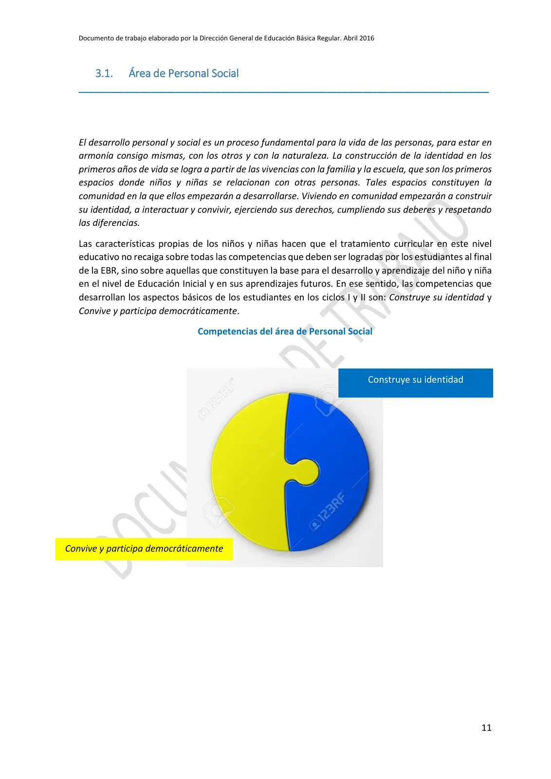 Miniatura página 11 de Programa curricular de Educación Inicial · 2016