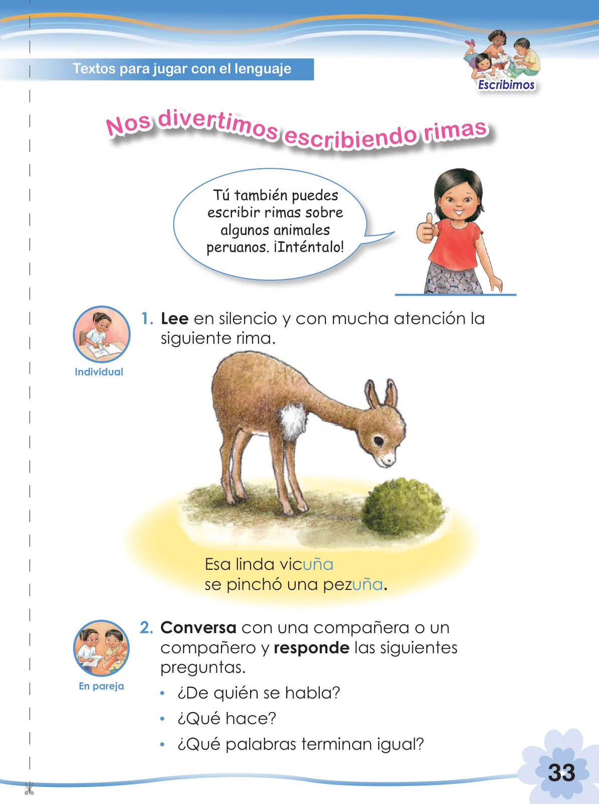 Página 35 de Comunicación 2 : cuaderno de trabajo para segundo grado de Educación Primaria 2019 · 2019