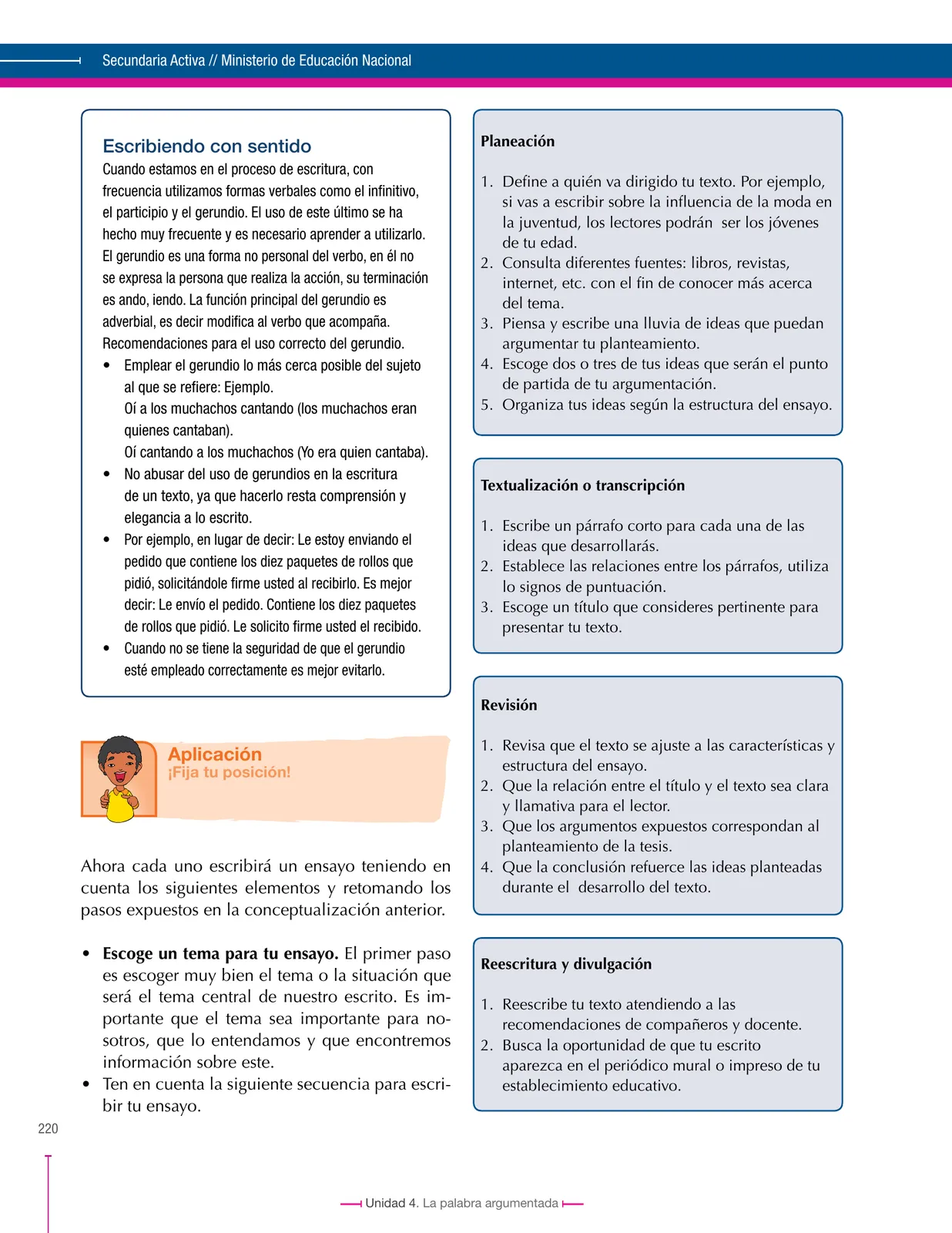 Miniatura página 220 de Lenguaje 8° · Secundaria Activa