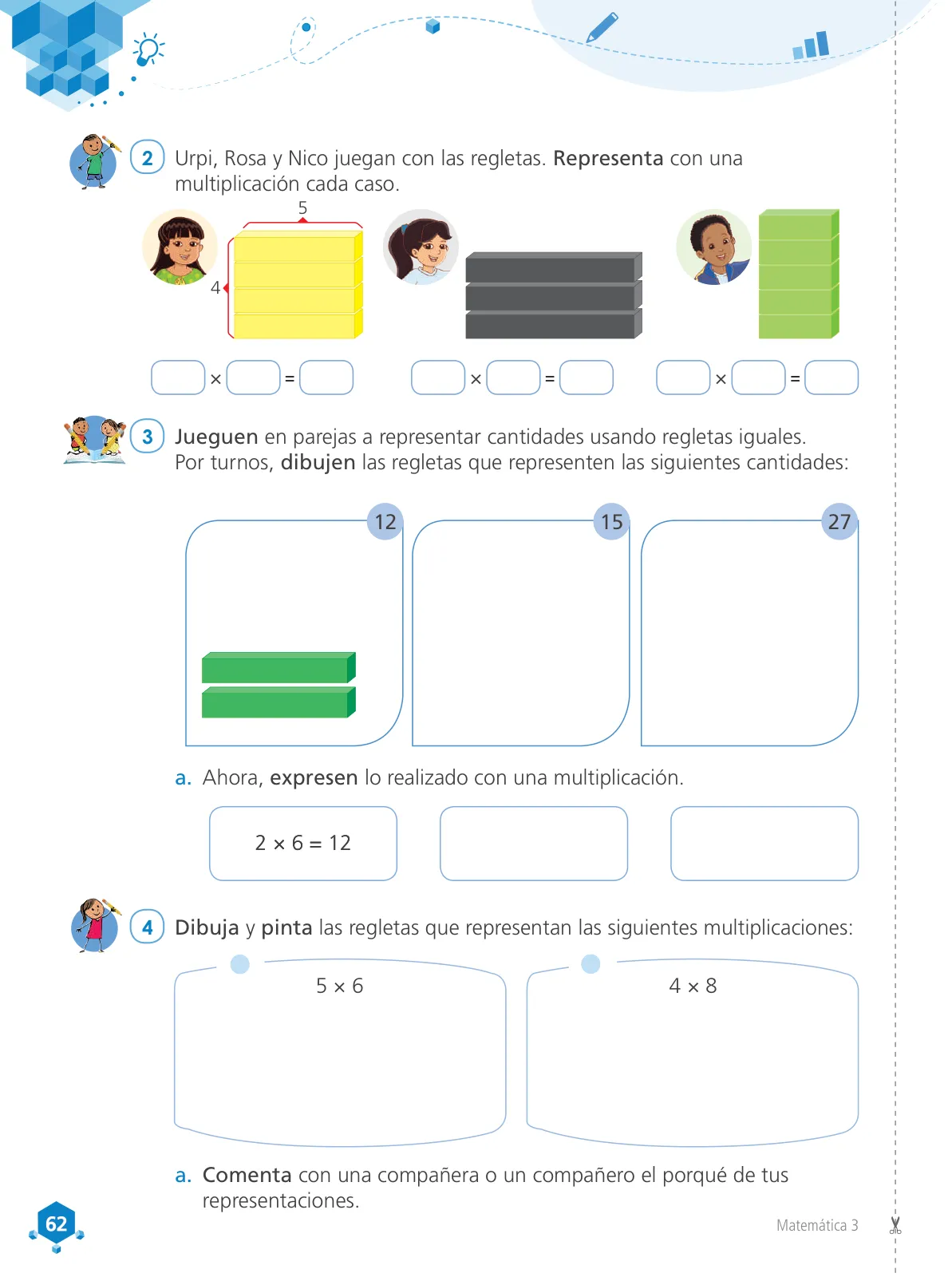 Miniatura página 64 de Matemática 3 : cuaderno de trabajo para tercer grado de Educación Primaria 2019 · 2019