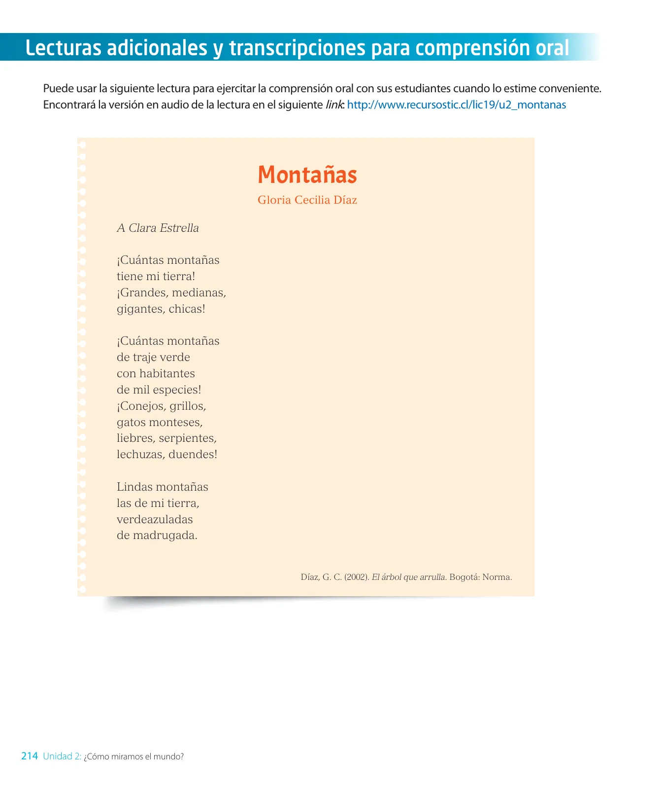 Miniatura página 216 de Lenguaje y Comunicación – Segundo Básico – Texto del Estudiante MINEDUC – Descargar PDF · 2024