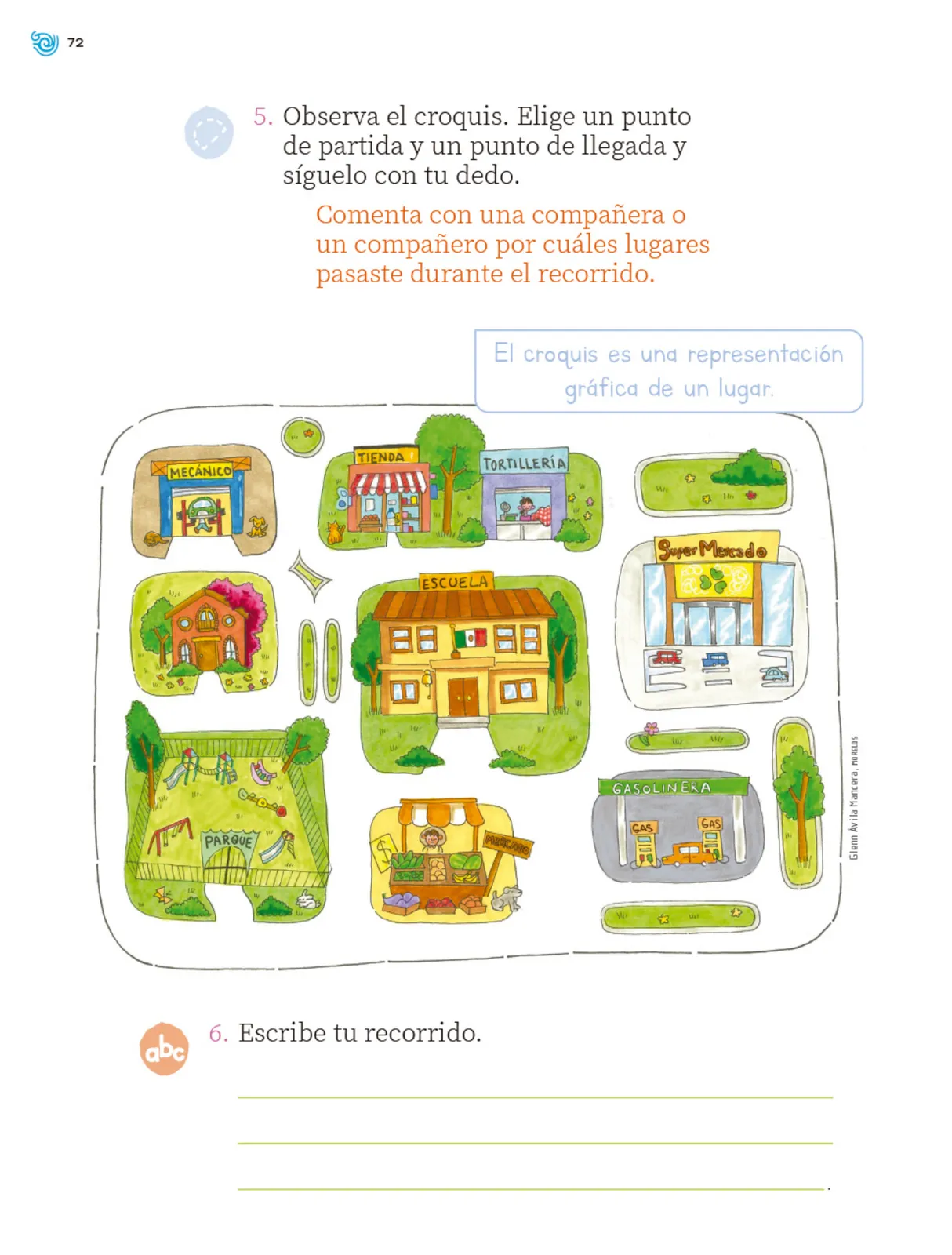 Página 73 de Múltiples lenguajes. Trazos y palabras. Libro de Educación Primaria Grado 1° Ciclo Escolar 2025 - 2026