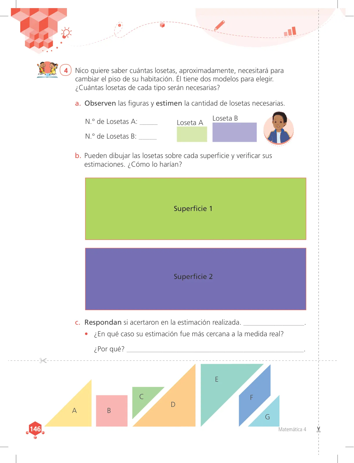 Miniatura página 146 de Matemática 4 : cuaderno de trabajo para cuarto grado de Educación Primaria 2018 · 2018