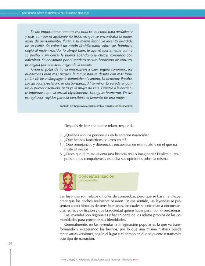Página 54 de Lenguaje 7° · Secundaria Activa