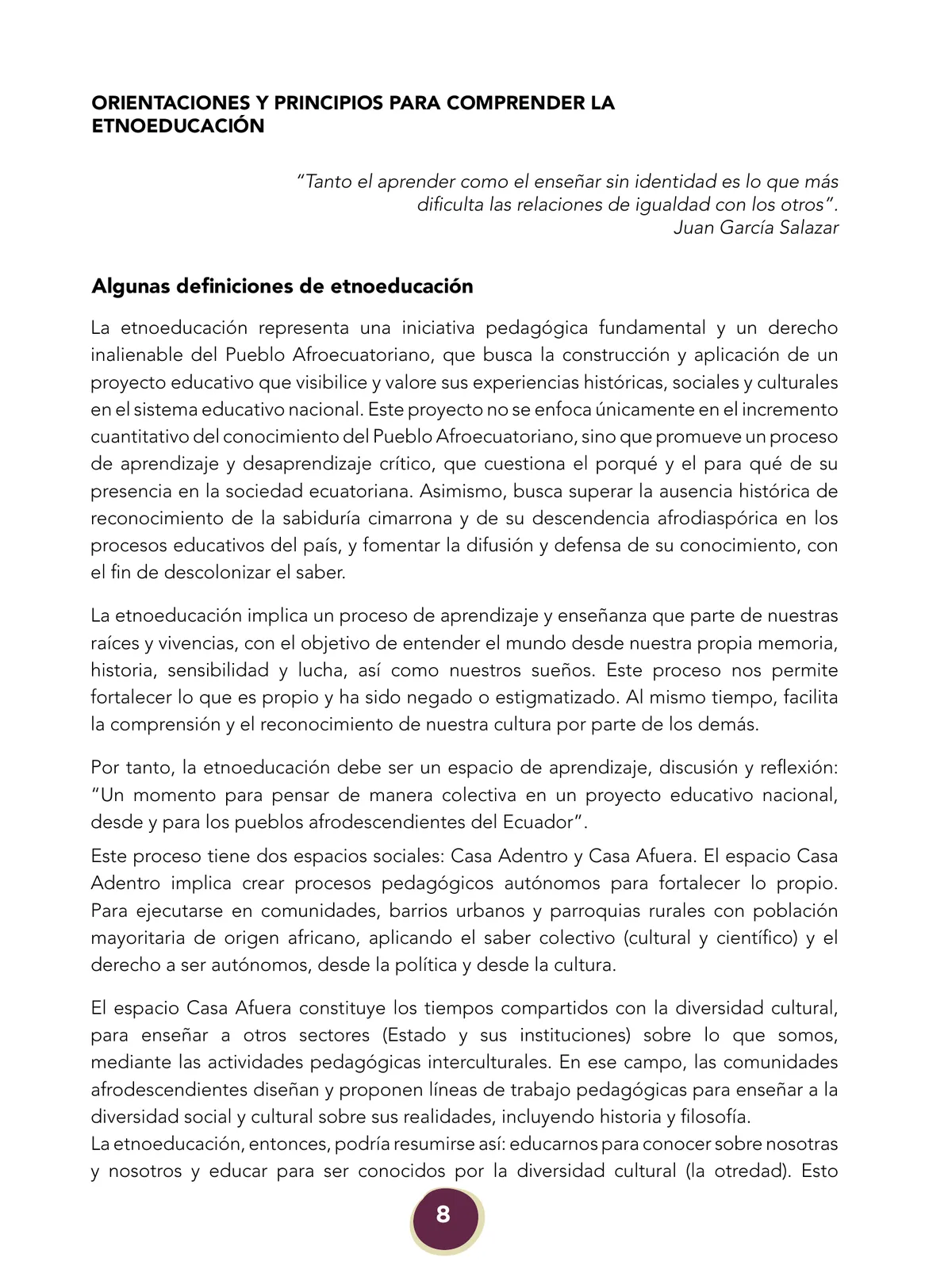 Miniatura página 8 de Etnoeducacion · 9 EGB · 2025