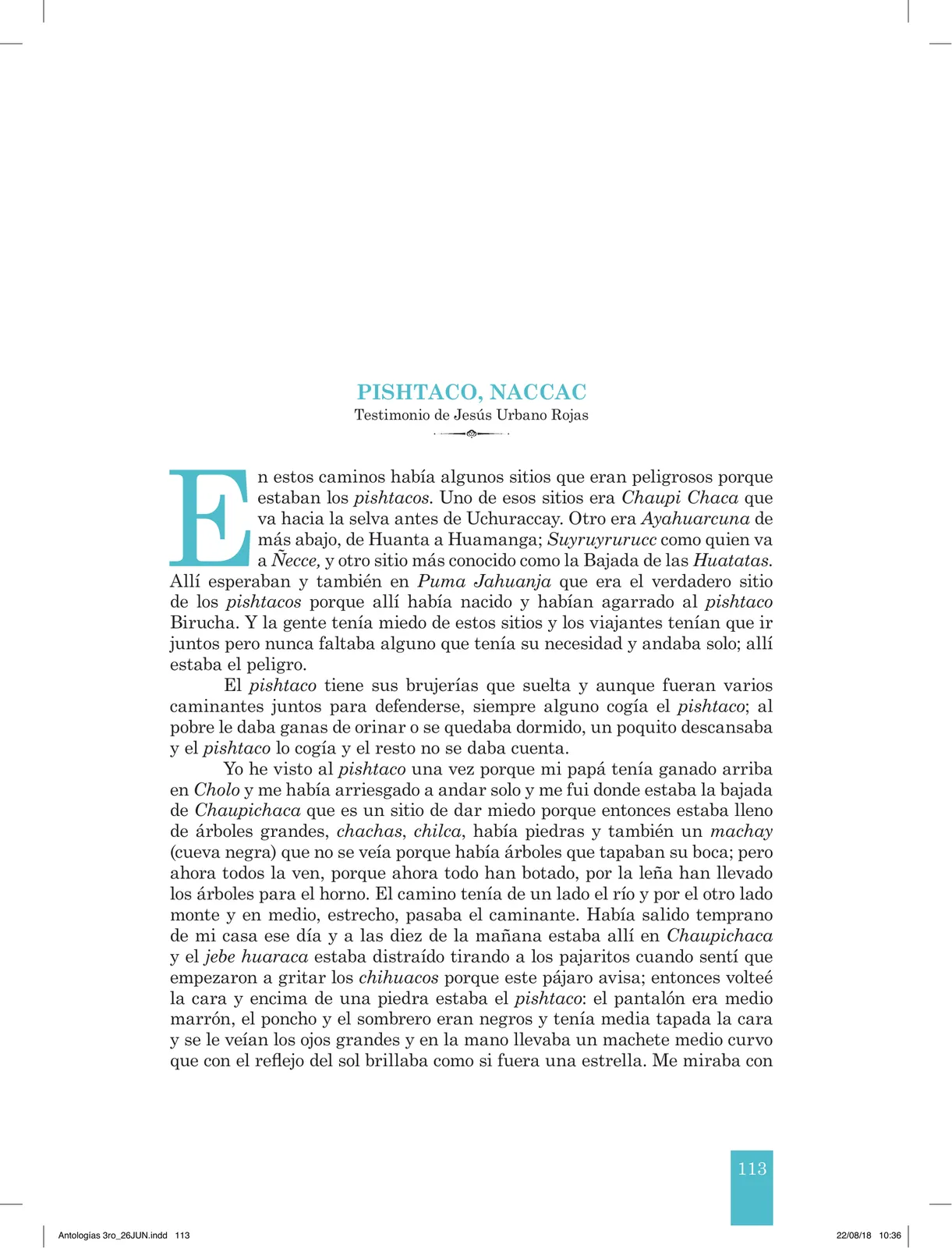 Página 114 de Antología literaria 3 · 2018