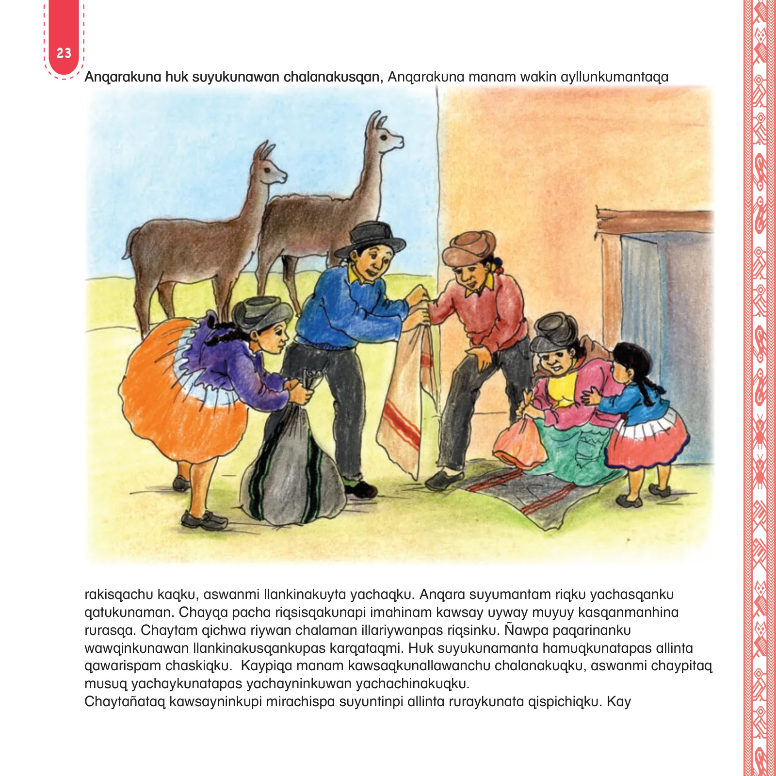 Miniatura página 25 de Anqarakunapa kawsakuyninmanta. Literatura 2 - 4° Primaria - Quechua chanka · 2023