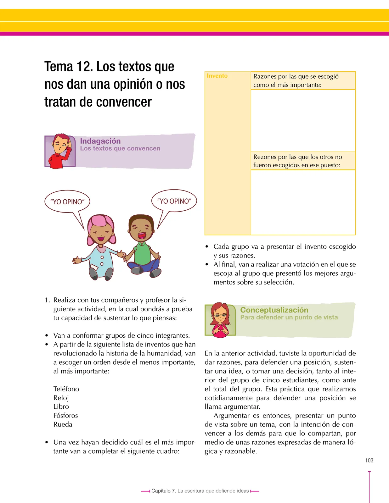 Miniatura página 103 de Lenguaje 7° · Secundaria Activa