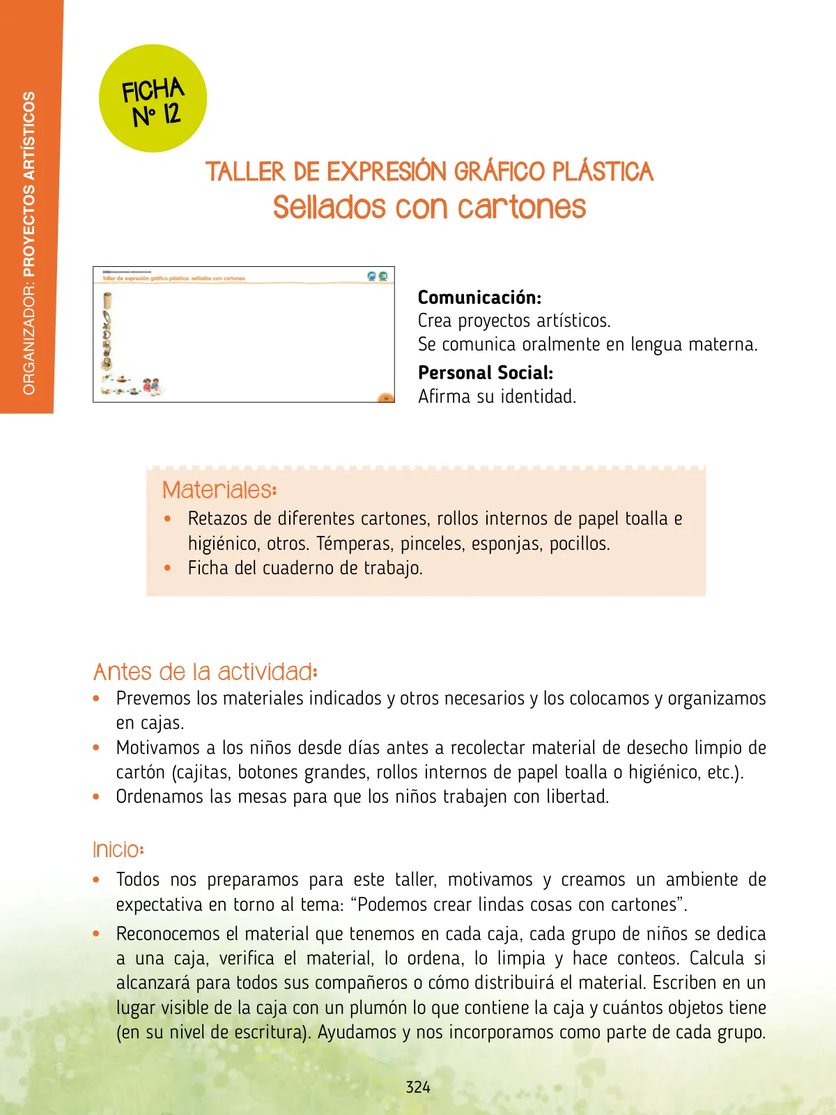 Miniatura página 326 de Agenda pedagógica 2017-2018 para docentes de II Ciclo de Instituciones de nivel de Educación Inicial · 2017