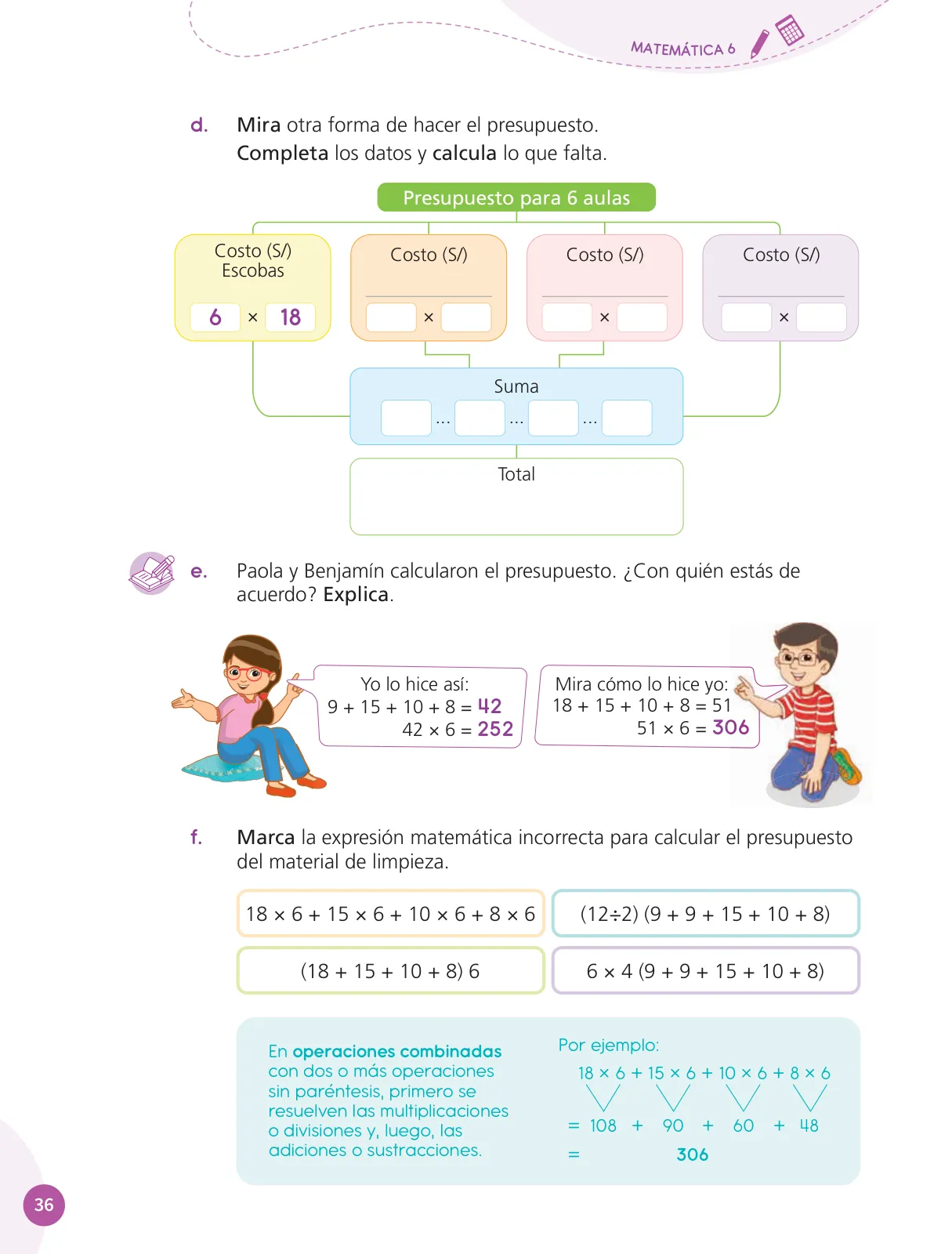 Miniatura página 38 de Cuadernillo de Matemática 6, sexto grado de Primaria ﻿ · 2023