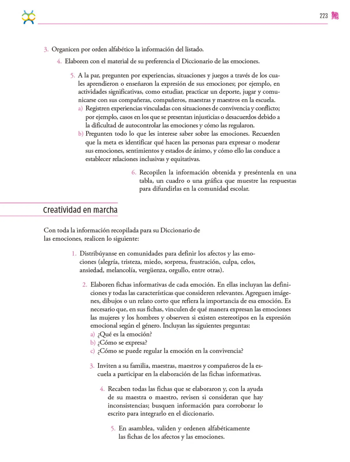 Página 224 de Colección Ximhai. Nuestro libro de proyectos. Libro de Educación Secundaria Grado 1° Ciclo Escolar 2025 - 2026