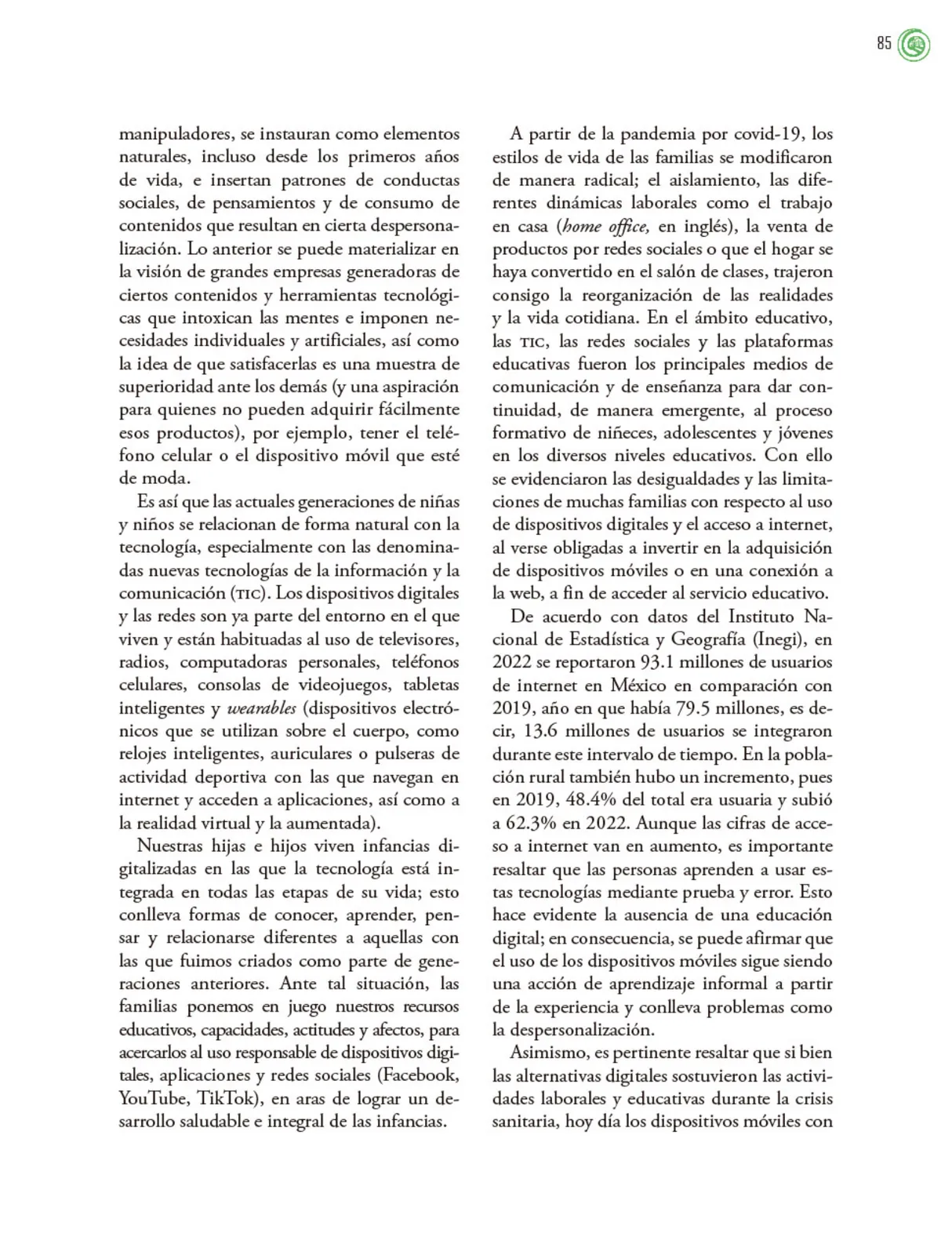 Página 86 de Crianza para la libertad. Libro para las familias. Fase 2  Libro de Educación Preescolar Grado 1°, 2°, 3°  Ciclo Escolar 2025 - 2026
