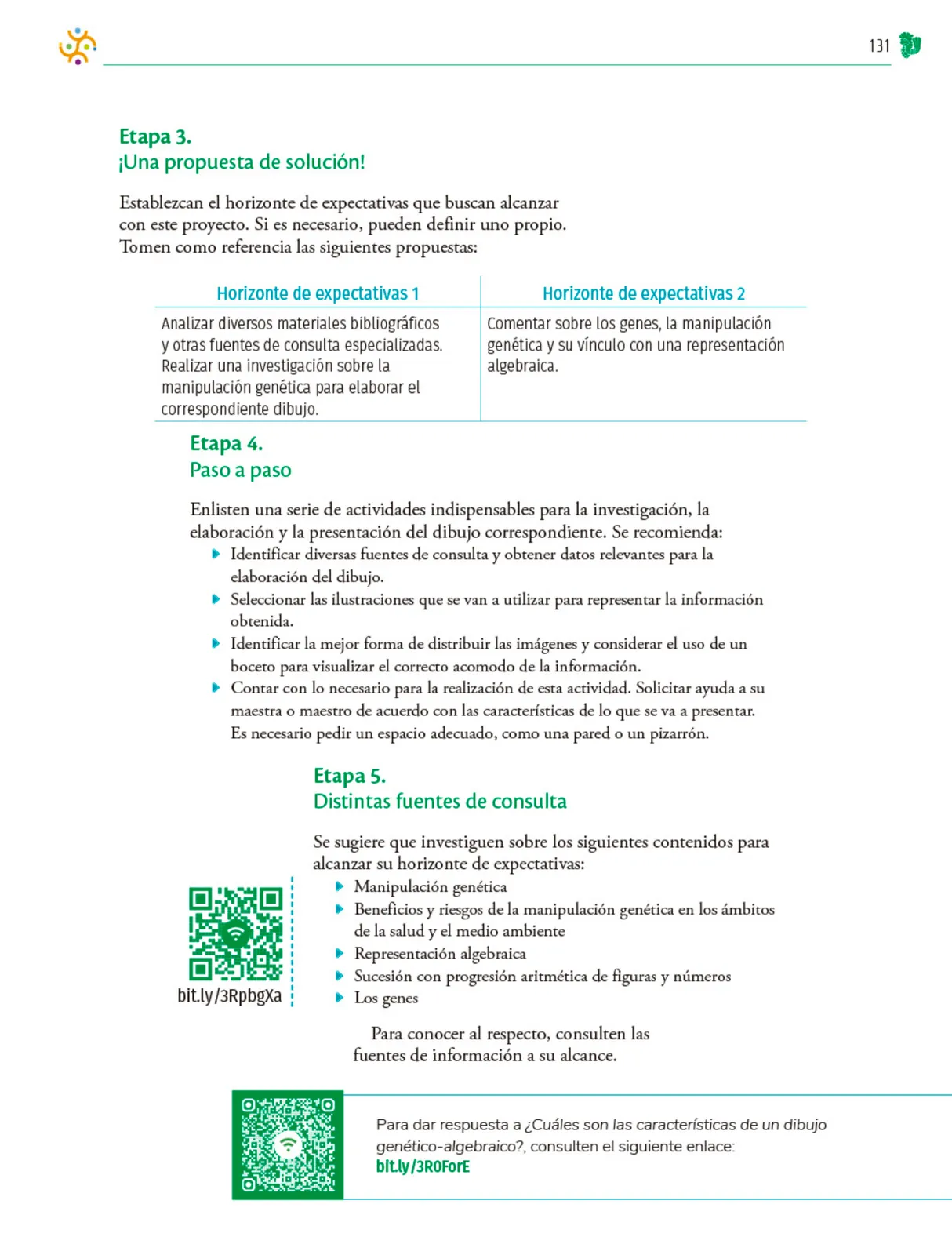 Página 132 de Colección Ximhai. Nuestro libro de Proyectos. Tomo II. Libro de Educación Telesecundaria Grado 1° Ciclo Escolar 2025 - 2026