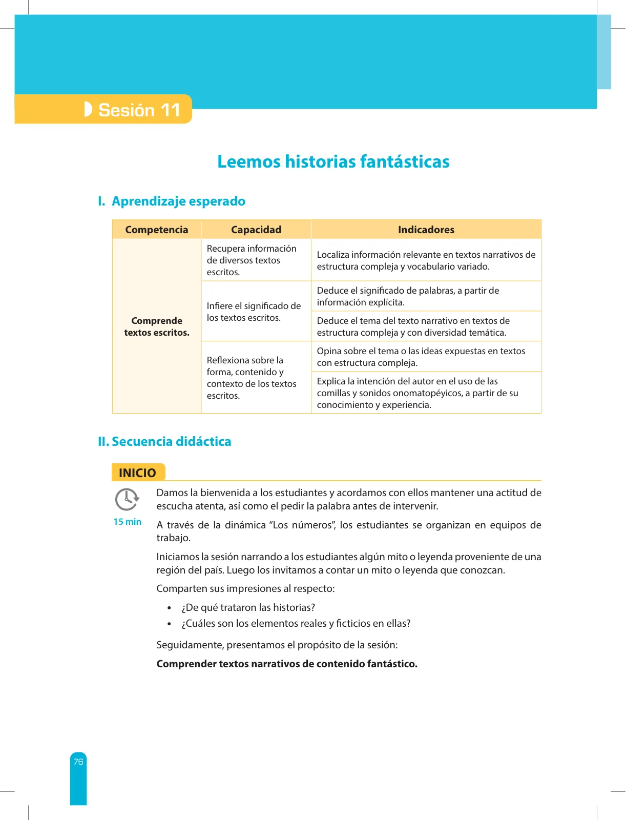 Miniatura página 78 de Comprensión lectora 2 : manual para el docente de segundo grado de Secundaria · 2017