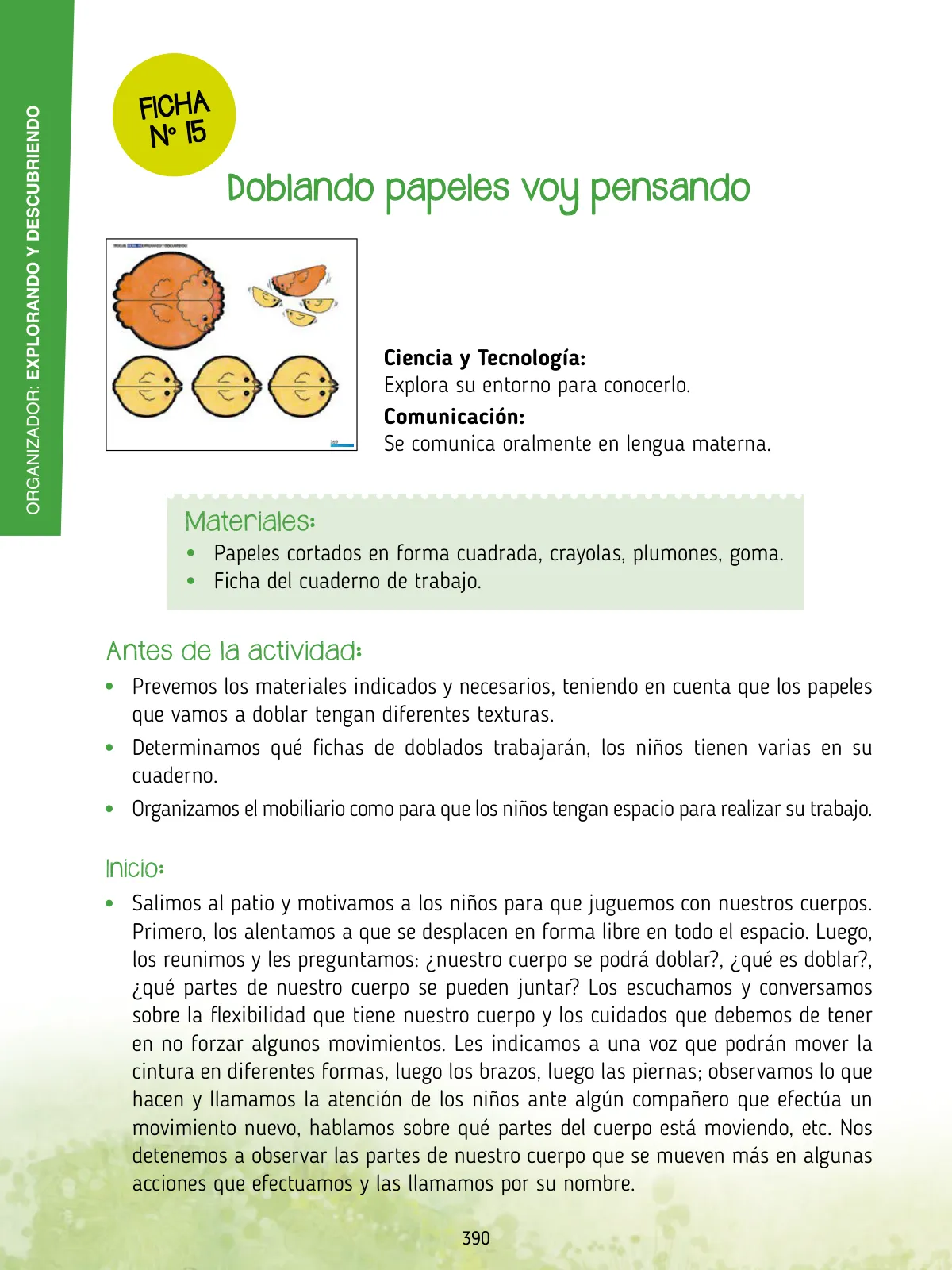 Miniatura página 392 de Agenda pedagógica 2017-2018 para docentes de II Ciclo de Instituciones de nivel de Educación Inicial · 2017
