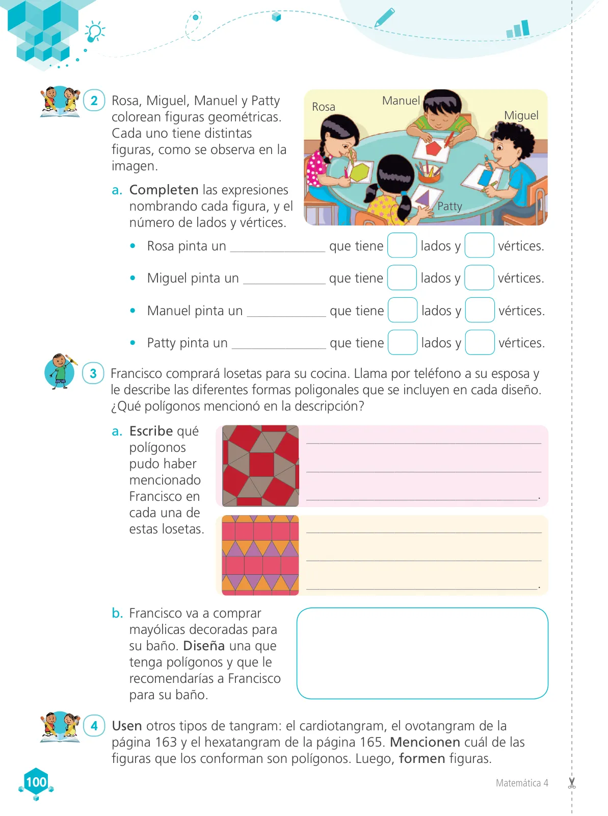 Página 102 de Matemática 4 : cuaderno de trabajo para cuarto grado de Educación Primaria 2019 · 2019