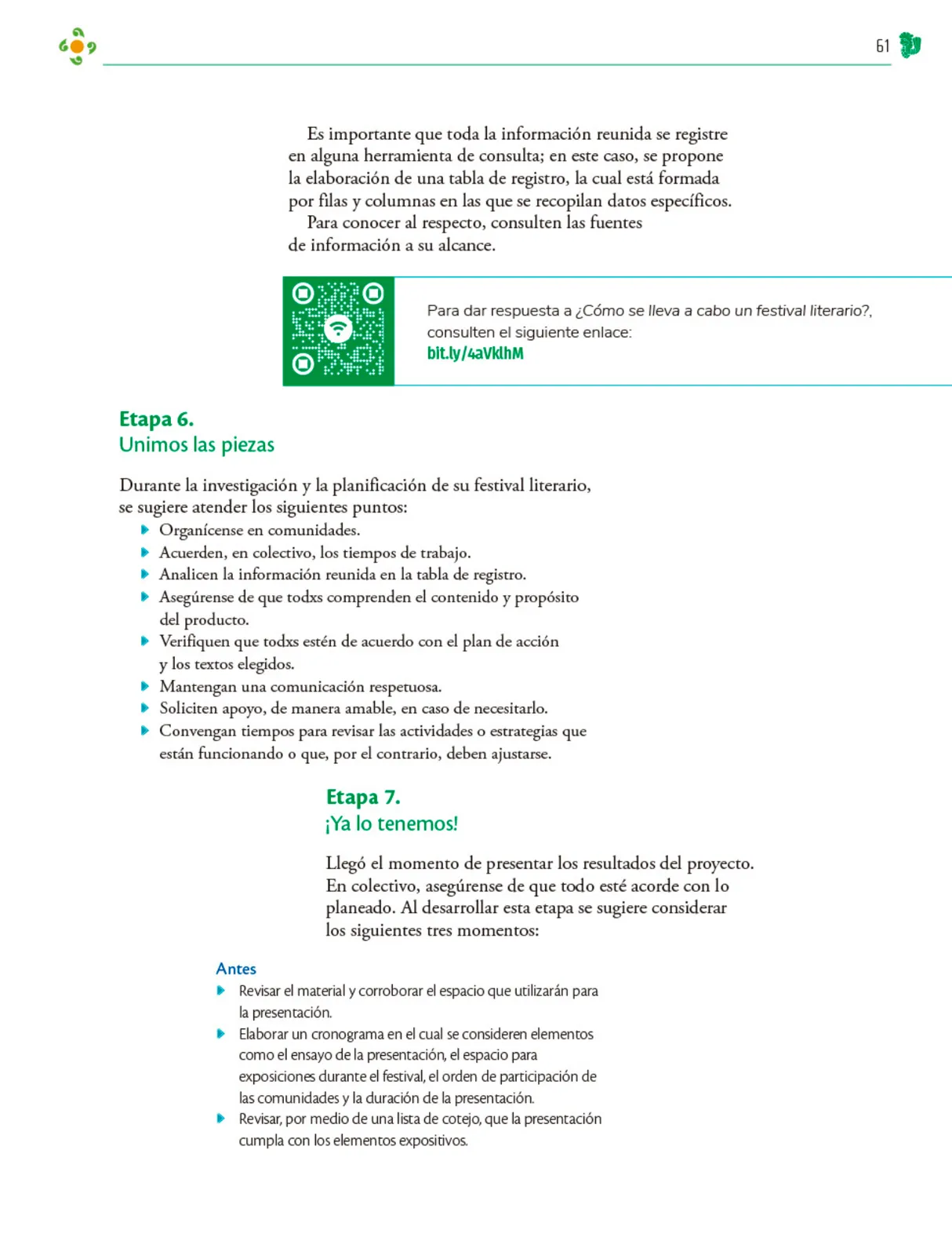 Miniatura página 62 de Colección Nanahuatzin. Nuestro libro de Proyectos.  Tomo II.  Libro de Educación Telesecundaria Grado 3°  Ciclo Escolar 2025 - 2026