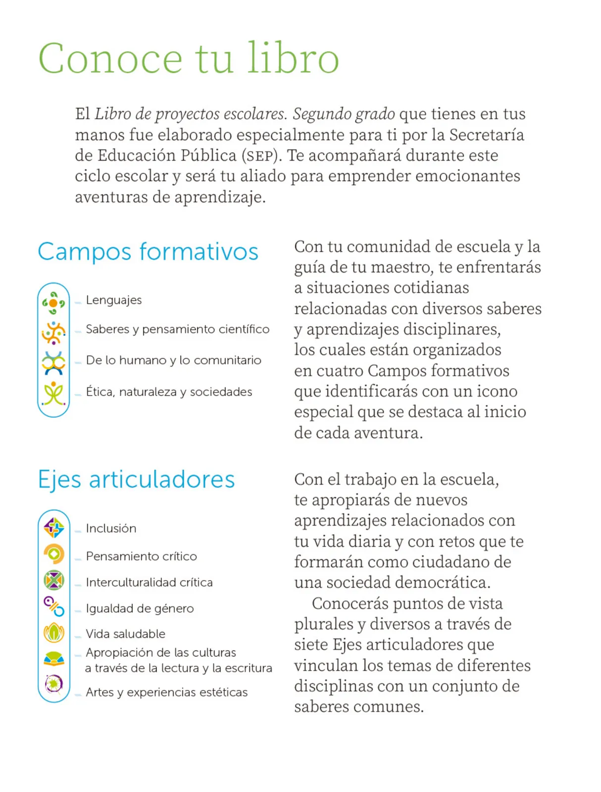 Página 5 de Proyectos Escolares. Libro de Educación Primaria Grado 2° Ciclo Escolar 2025 - 2026