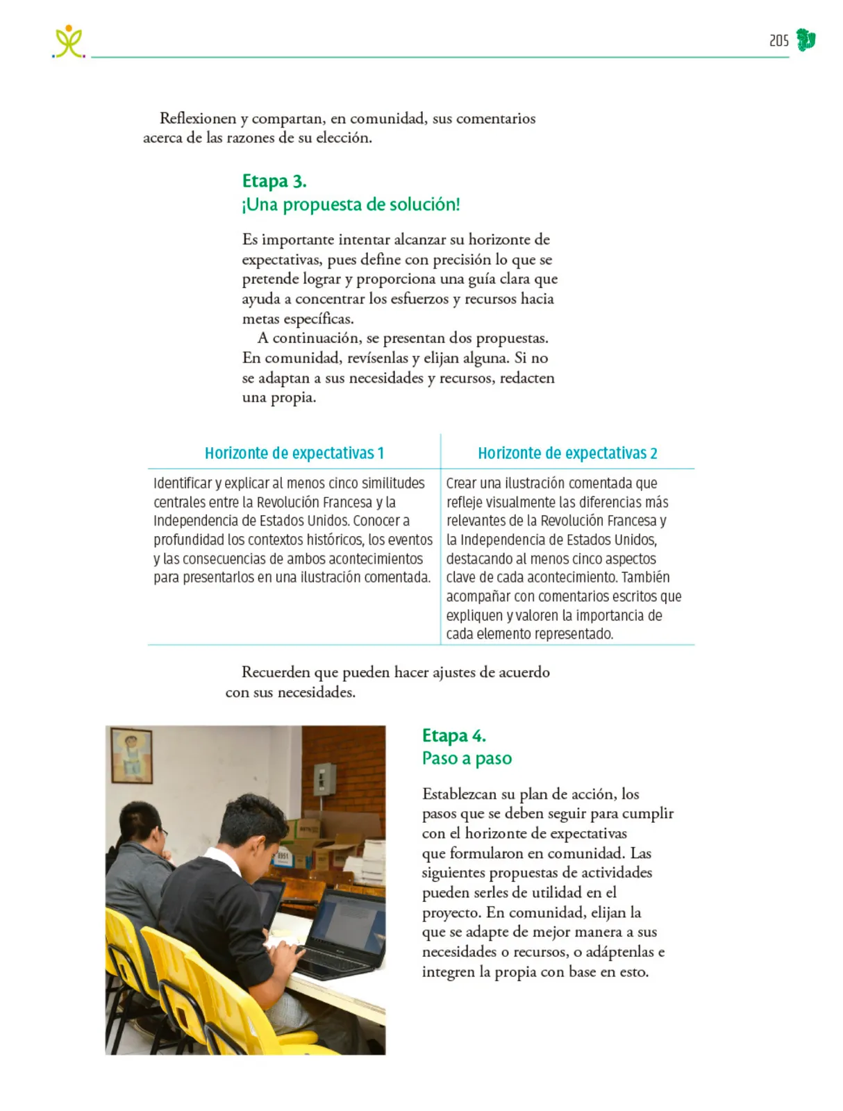 Página 206 de Colección Nanahuatzin. Nuestro libro de Proyectos.  Tomo II.  Libro de Educación Telesecundaria Grado 3°  Ciclo Escolar 2025 - 2026