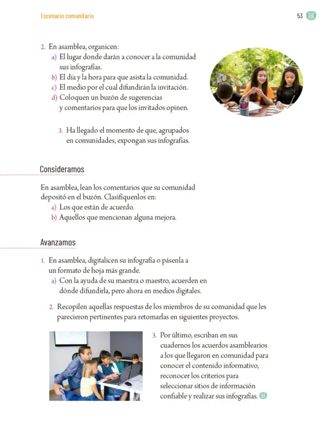 Página 56 de Proyectos Comunitarios. Libro de Educación Primaria Grado 6° Ciclo Escolar 2025 - 2026