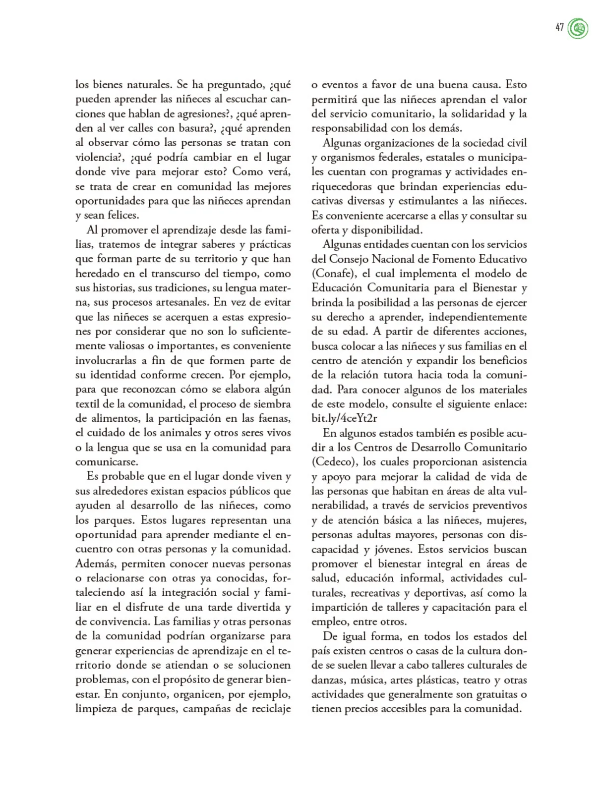 Miniatura página 48 de Crianza para la libertad. Libro para las familias. Fase 2  Libro de Educación Preescolar Grado 1°, 2°, 3°  Ciclo Escolar 2025 - 2026