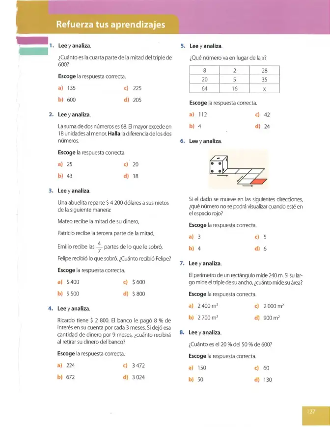 Página 127 de Matematica 8° · Egb 8 Matematica 2025 · 2025