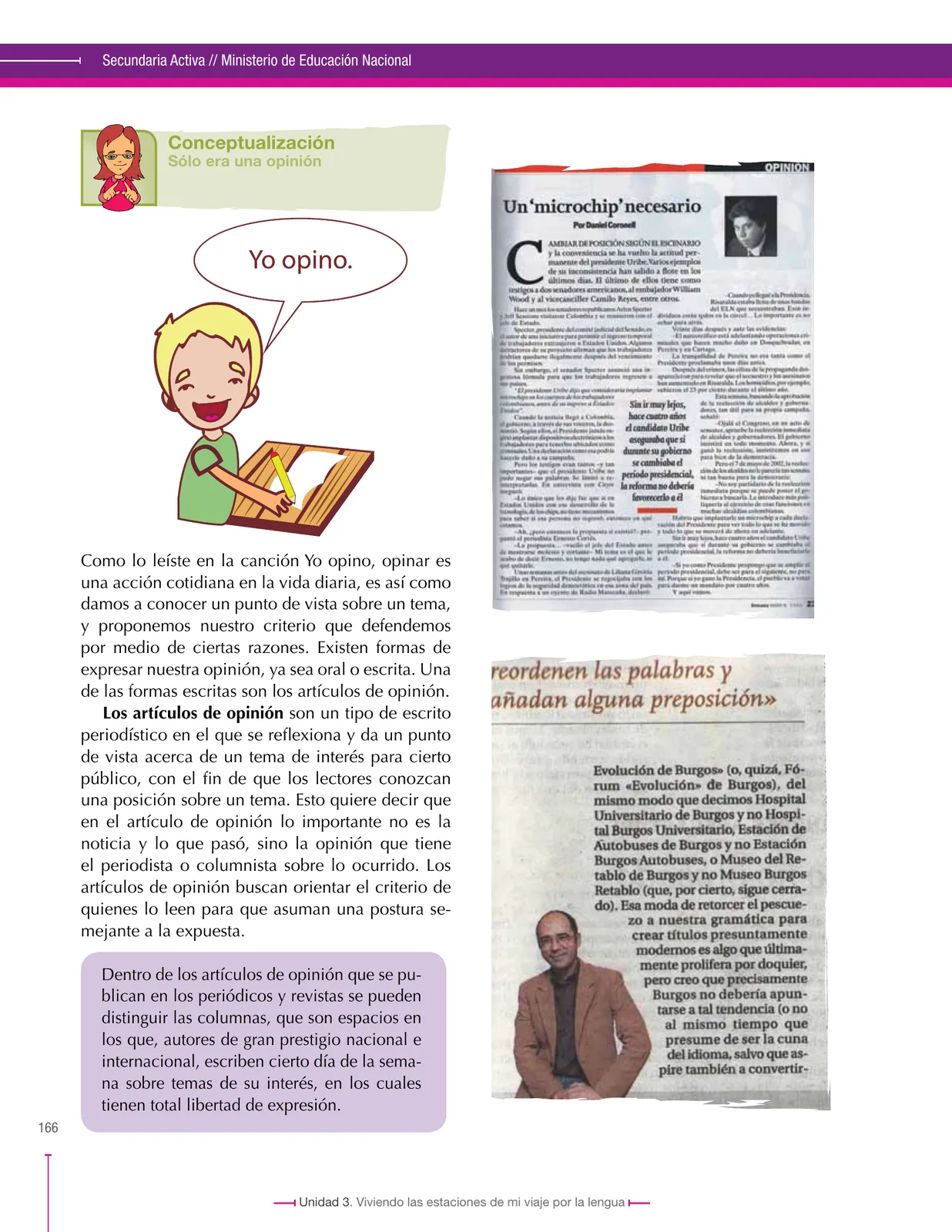 Página 166 de Lenguaje 7° · Secundaria Activa